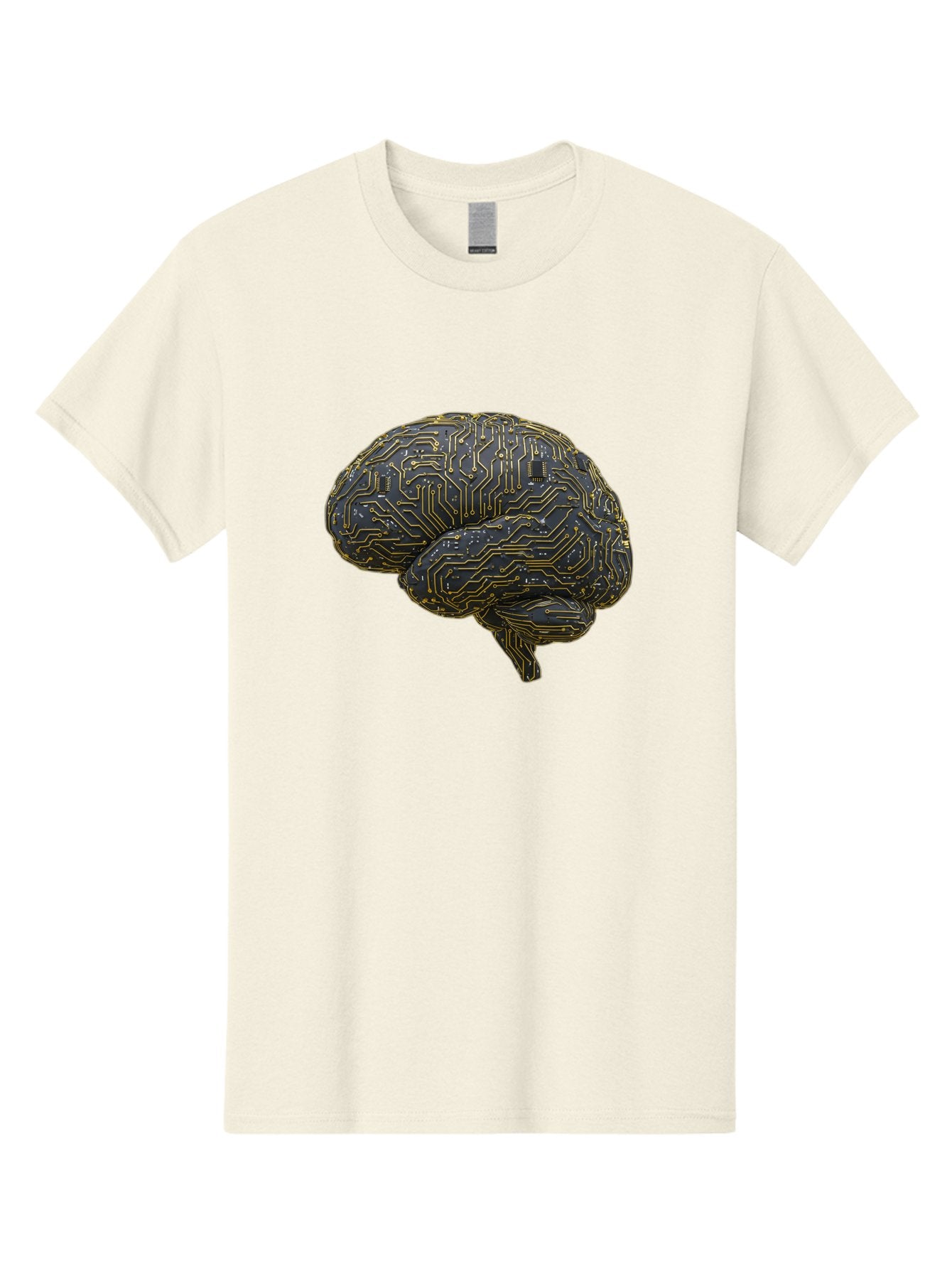 Circuit-Brain Men'S Graphic Tee, 100% Cotton, Comfortable Casual Summer Wear, Machine Washable, Human Brain, Circuit Board, Artificial Intelligence, Neural Networks, Cognitive Computing, Machine Learning, Futuristic Technology Baa319 7