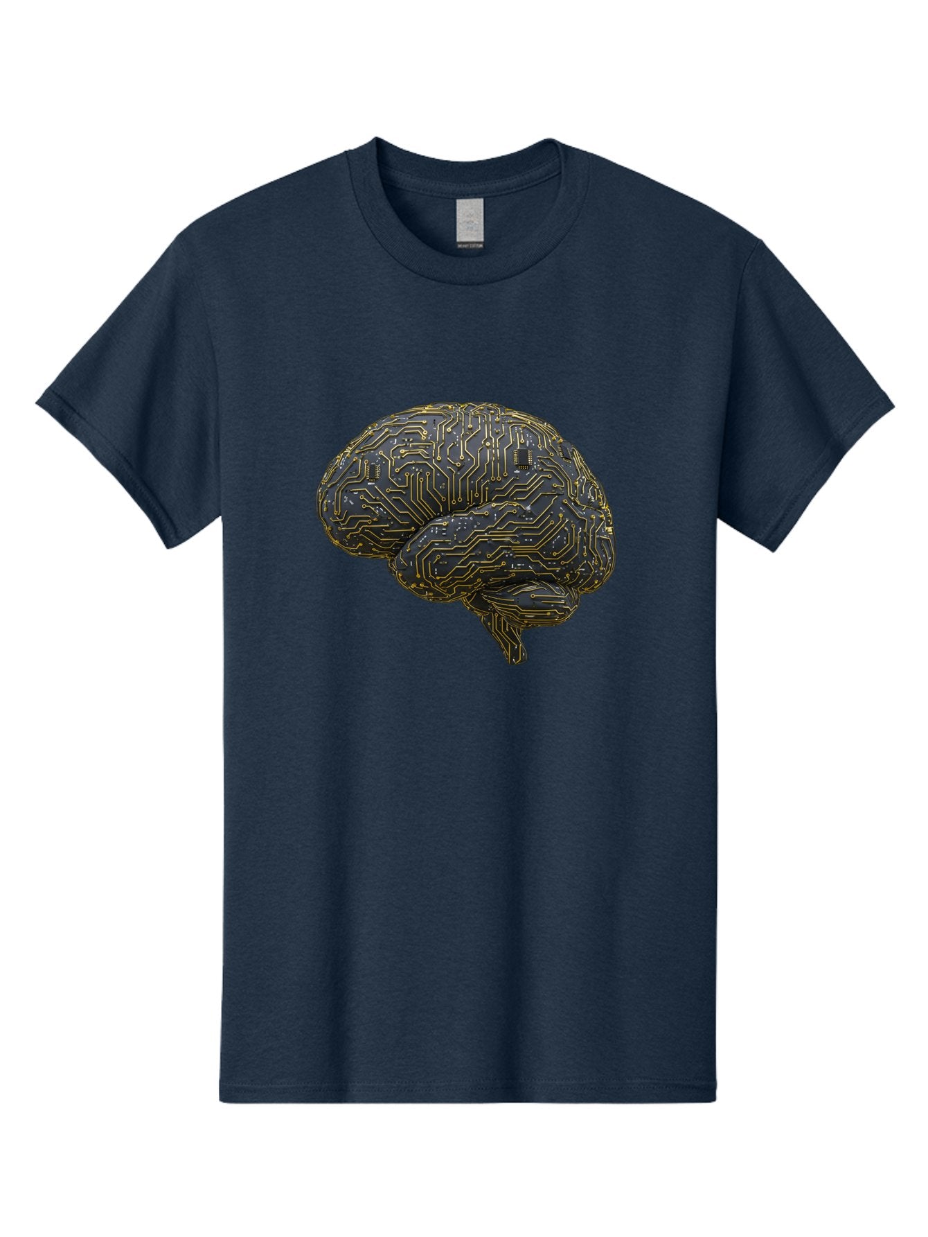 Circuit-Brain Men'S Graphic Tee, 100% Cotton, Comfortable Casual Summer Wear, Machine Washable, Human Brain, Circuit Board, Artificial Intelligence, Neural Networks, Cognitive Computing, Machine Learning, Futuristic Technology Baa319 9