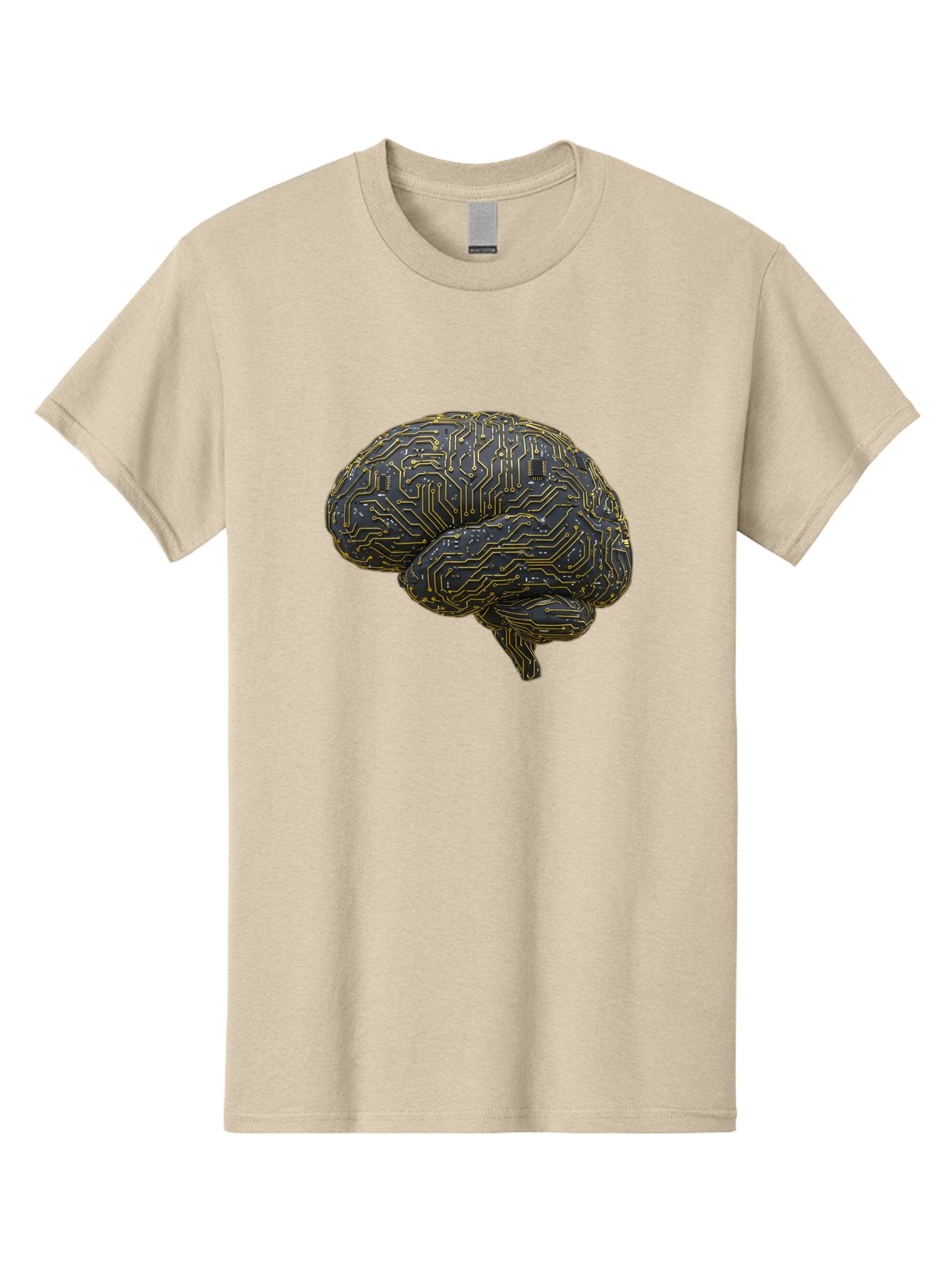Circuit-Brain Men'S Graphic Tee, 100% Cotton, Comfortable Casual Summer Wear, Machine Washable, Human Brain, Circuit Board, Artificial Intelligence, Neural Networks, Cognitive Computing, Machine Learning, Futuristic Technology Baa319 14