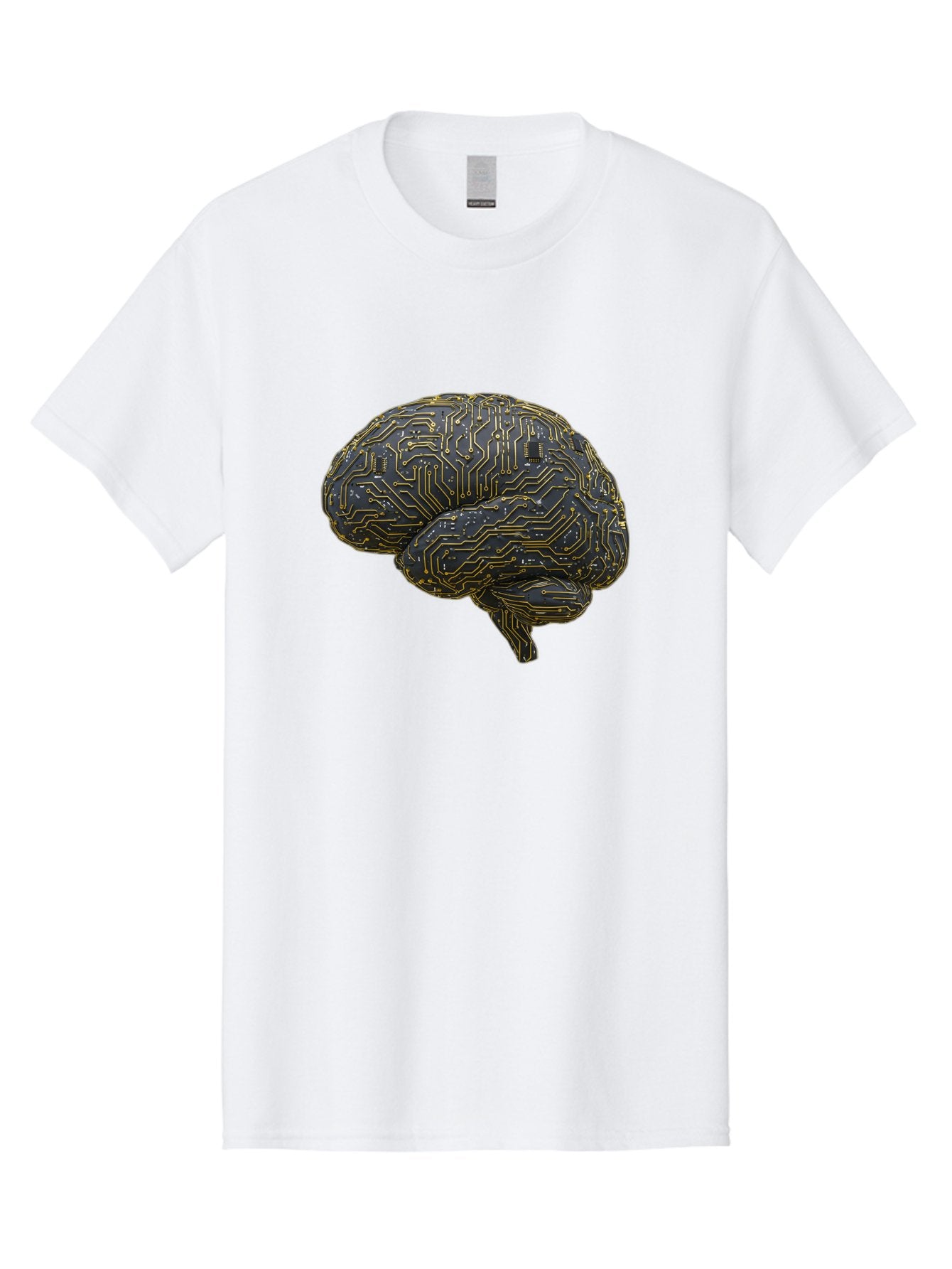 Circuit-Brain Men'S Graphic Tee, 100% Cotton, Comfortable Casual Summer Wear, Machine Washable, Human Brain, Circuit Board, Artificial Intelligence, Neural Networks, Cognitive Computing, Machine Learning, Futuristic Technology Baa319 13