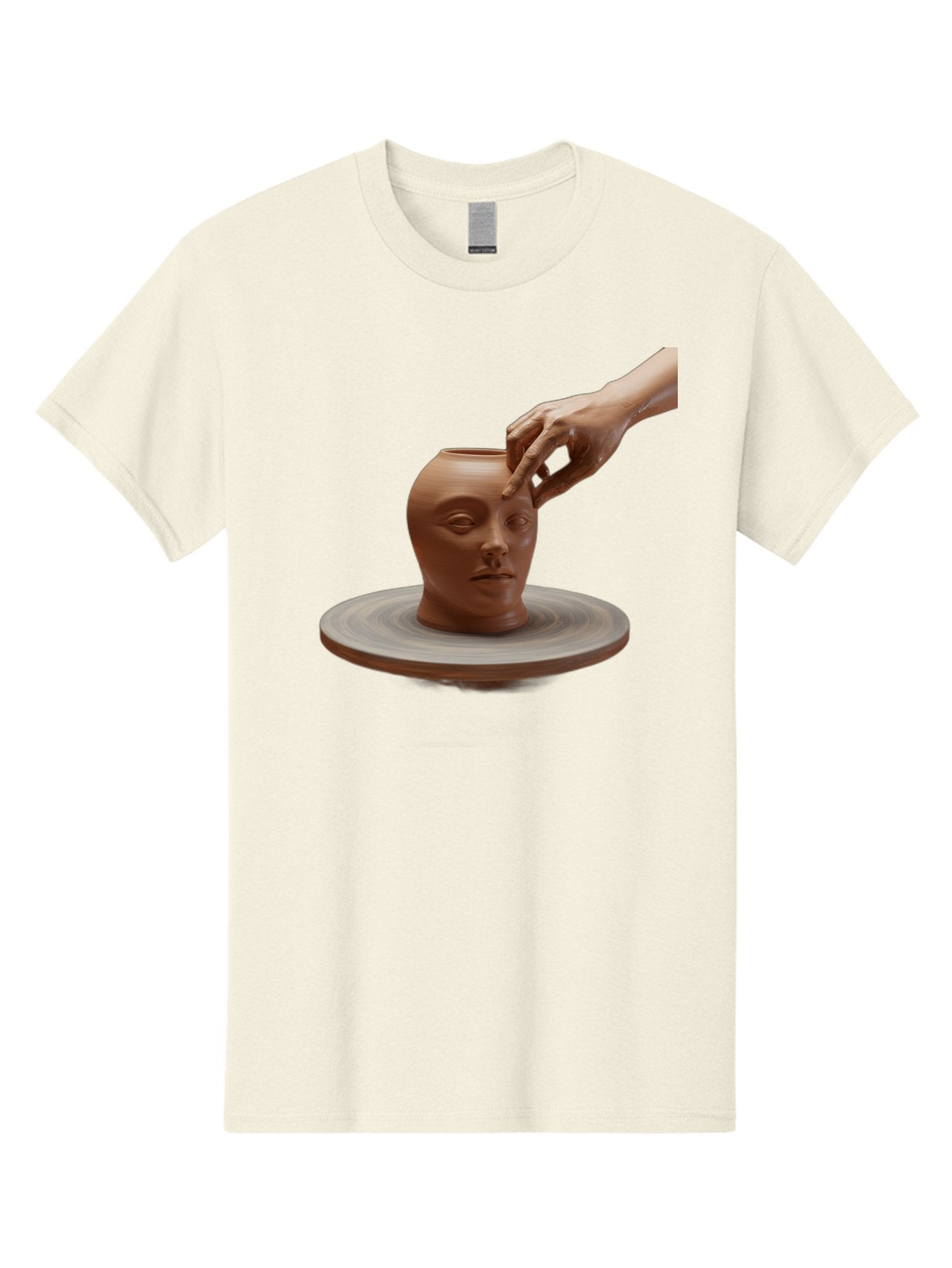 Clay-Head-Vessel Men'S Graphic Tee, 100% Cotton, Comfortable Casual Summer Wear, Machine Washable, Clay Head Vase, Pottery Wheel, Creative Process, Handmade, Artisanal Craft, Shaping Clay, Artistic Expression, Creative Art Baa323 11