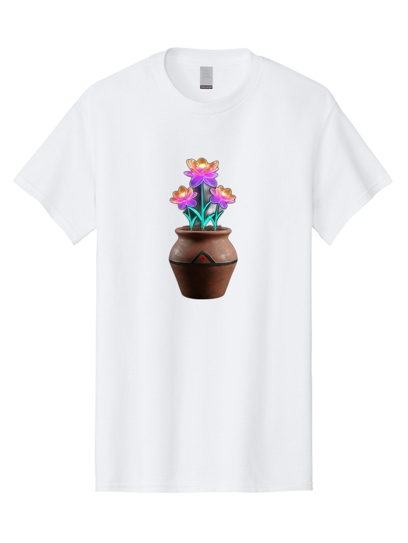 Clay-Pot-Flowers Men'S Graphic Tee, 100% Cotton, Comfortable Casual Summer Wear, Machine Washable, Colorful Flowers, Pink Petals, Orange Center, Clay Pot, Terracotta, Floral Arrangement, Vibrant Colors, Decorative Pot, Flower Bouquet Baa324 14