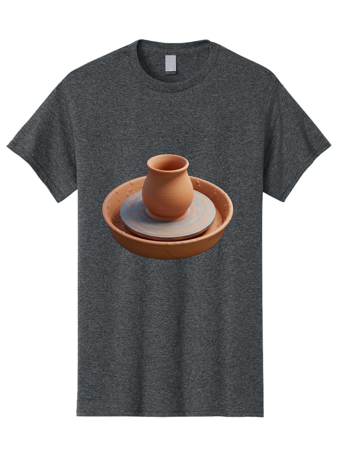 Clay-Pot-On-Pottery-Wheel Men'S Graphic Tee, 100% Cotton, Comfortable Casual Summer Wear, Machine Washable, Pottery Wheel, Clay Pot, Ceramics, Pottery Making, Handmade Crafts, Artisanal Pottery, Terracotta, Pottery Wheel Spinning Baa325 9