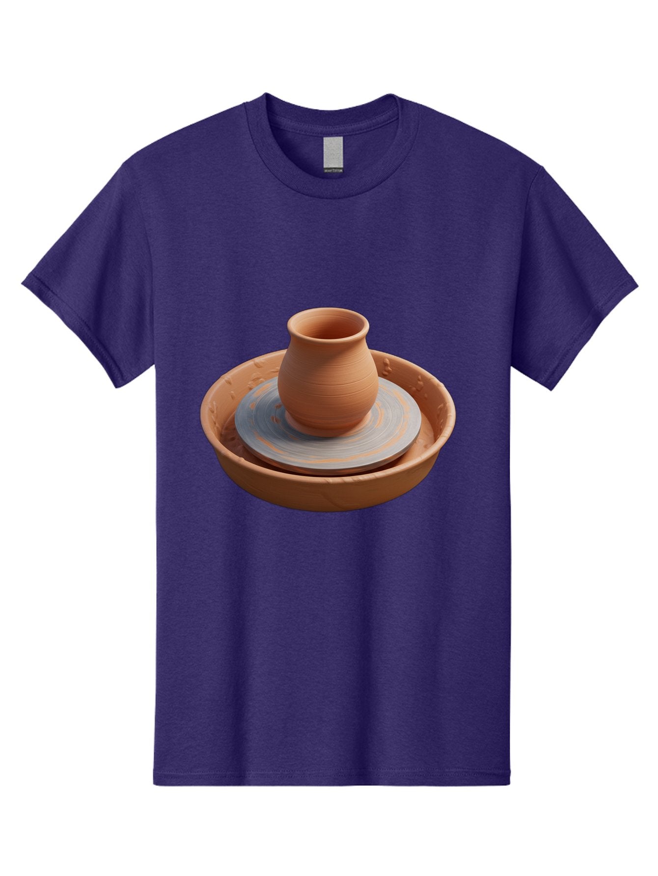 Clay-Pot-On-Pottery-Wheel Men'S Graphic Tee, 100% Cotton, Comfortable Casual Summer Wear, Machine Washable, Pottery Wheel, Clay Pot, Ceramics, Pottery Making, Handmade Crafts, Artisanal Pottery, Terracotta, Pottery Wheel Spinning Baa325 11