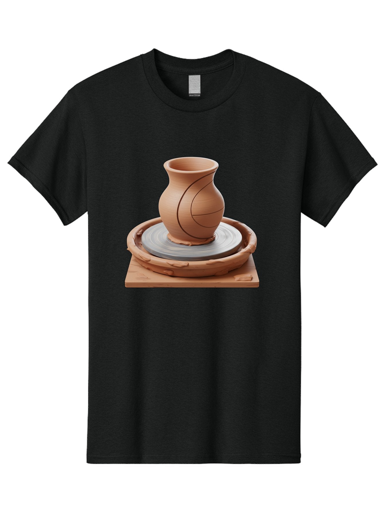 Clay-Pot Men'S Graphic Tee, 100% Cotton, Comfortable Casual Summer Wear, Machine Washable, Clay Vase, Pottery Wheel, Ceramics, Handmade, Artisanal, Craftsmanship, Creative Process, Art Studio, Handmade Pottery, Ceramic Art Baa326 13