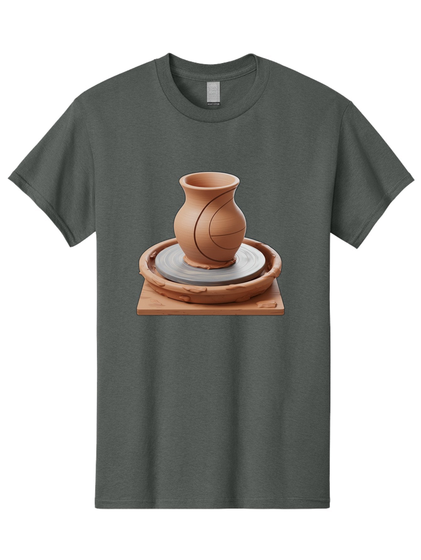 Clay-Pot Men'S Graphic Tee, 100% Cotton, Comfortable Casual Summer Wear, Machine Washable, Clay Vase, Pottery Wheel, Ceramics, Handmade, Artisanal, Craftsmanship, Creative Process, Art Studio, Handmade Pottery, Ceramic Art Baa326 7