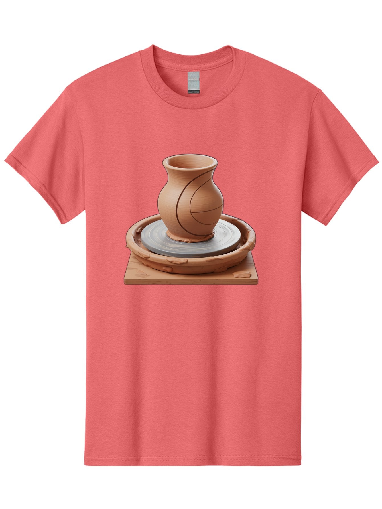 Clay-Pot Men'S Graphic Tee, 100% Cotton, Comfortable Casual Summer Wear, Machine Washable, Clay Vase, Pottery Wheel, Ceramics, Handmade, Artisanal, Craftsmanship, Creative Process, Art Studio, Handmade Pottery, Ceramic Art Baa326 10