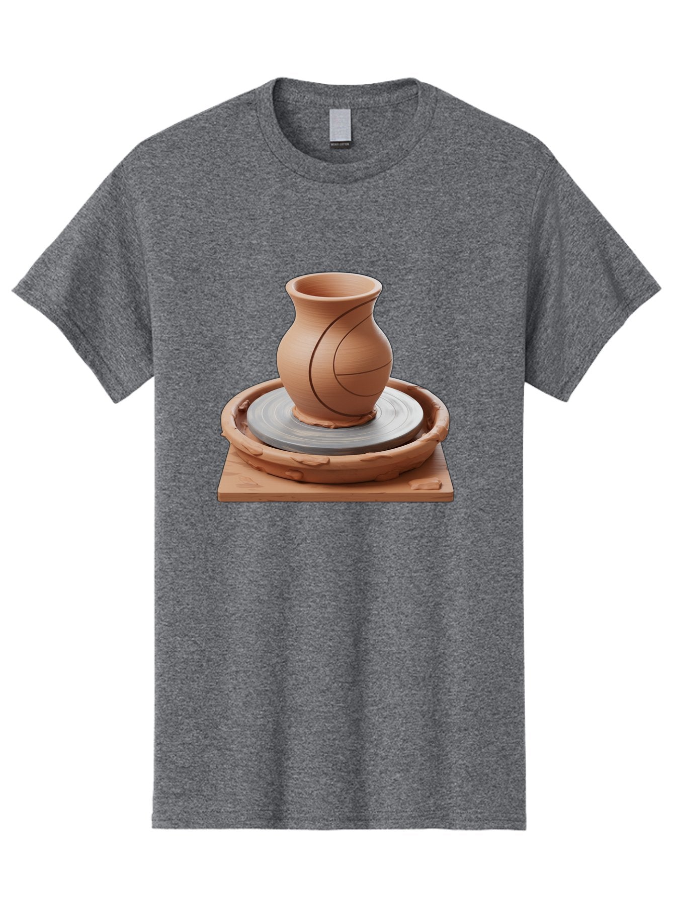 Clay-Pot Men'S Graphic Tee, 100% Cotton, Comfortable Casual Summer Wear, Machine Washable, Clay Vase, Pottery Wheel, Ceramics, Handmade, Artisanal, Craftsmanship, Creative Process, Art Studio, Handmade Pottery, Ceramic Art Baa326