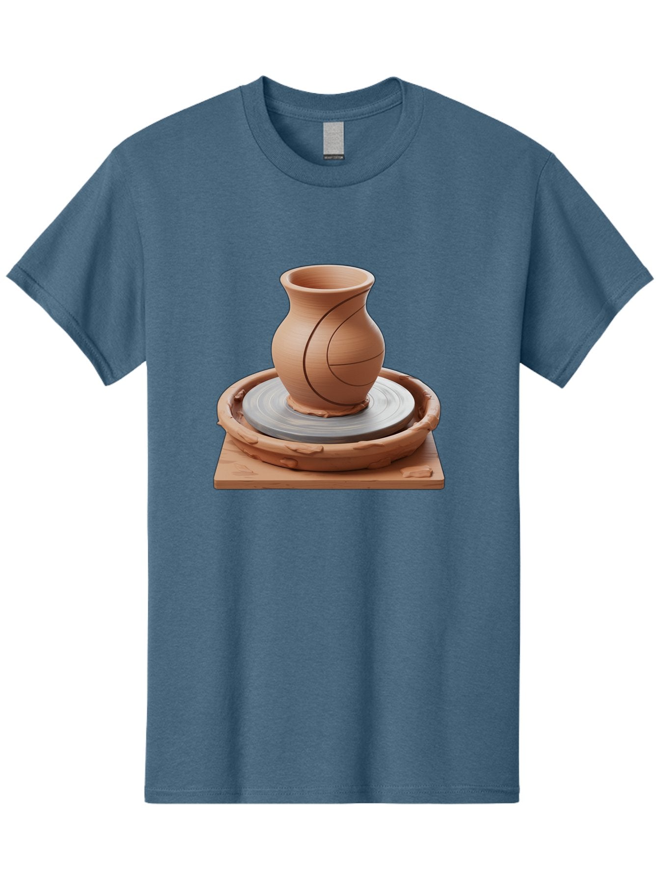 Clay-Pot Men'S Graphic Tee, 100% Cotton, Comfortable Casual Summer Wear, Machine Washable, Clay Vase, Pottery Wheel, Ceramics, Handmade, Artisanal, Craftsmanship, Creative Process, Art Studio, Handmade Pottery, Ceramic Art Baa326 15