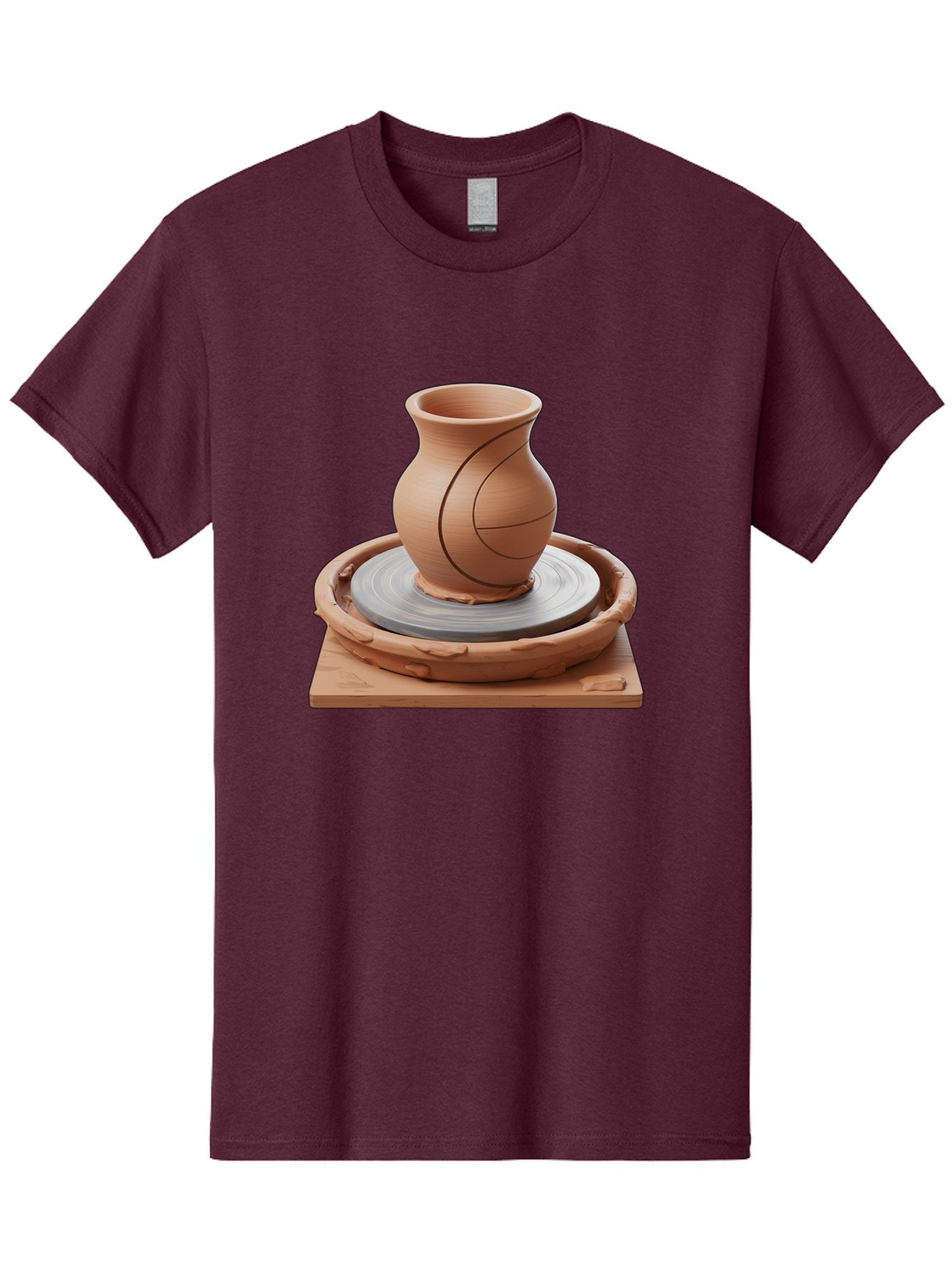 Clay-Pot Men'S Graphic Tee, 100% Cotton, Comfortable Casual Summer Wear, Machine Washable, Clay Vase, Pottery Wheel, Ceramics, Handmade, Artisanal, Craftsmanship, Creative Process, Art Studio, Handmade Pottery, Ceramic Art Baa326 6
