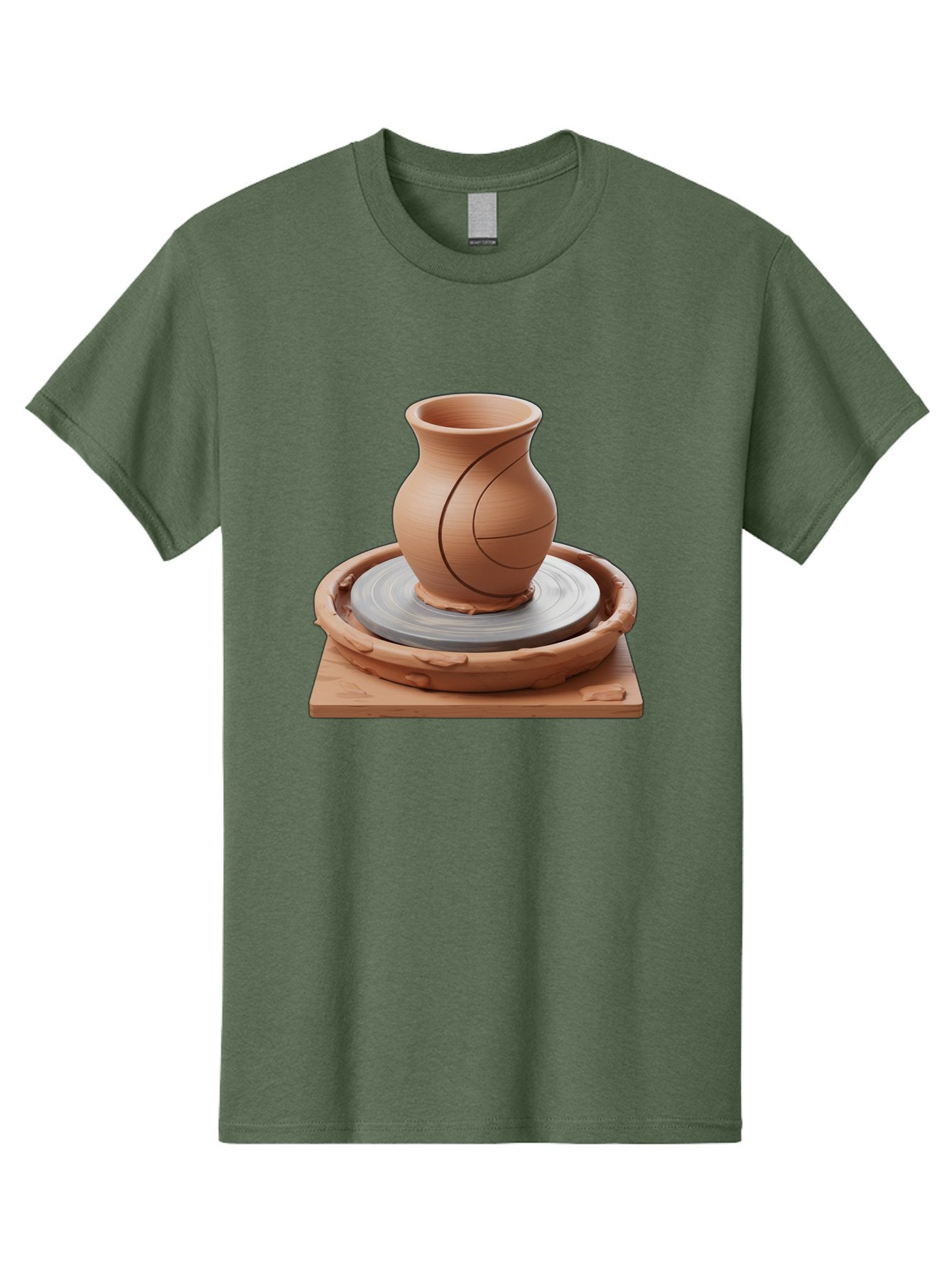 Clay-Pot Men'S Graphic Tee, 100% Cotton, Comfortable Casual Summer Wear, Machine Washable, Clay Vase, Pottery Wheel, Ceramics, Handmade, Artisanal, Craftsmanship, Creative Process, Art Studio, Handmade Pottery, Ceramic Art Baa326 9