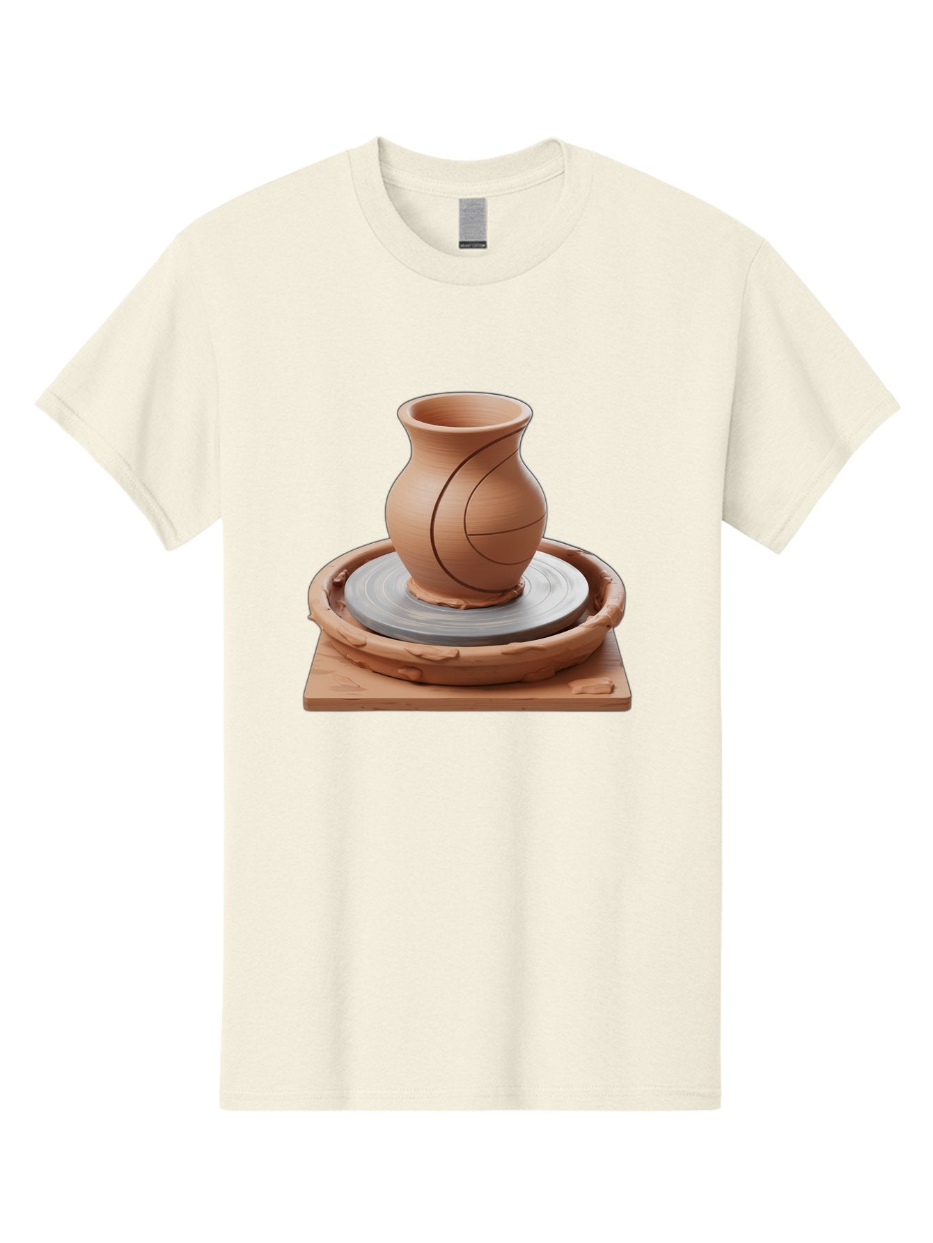 Clay-Pot Men'S Graphic Tee, 100% Cotton, Comfortable Casual Summer Wear, Machine Washable, Clay Vase, Pottery Wheel, Ceramics, Handmade, Artisanal, Craftsmanship, Creative Process, Art Studio, Handmade Pottery, Ceramic Art Baa326 4