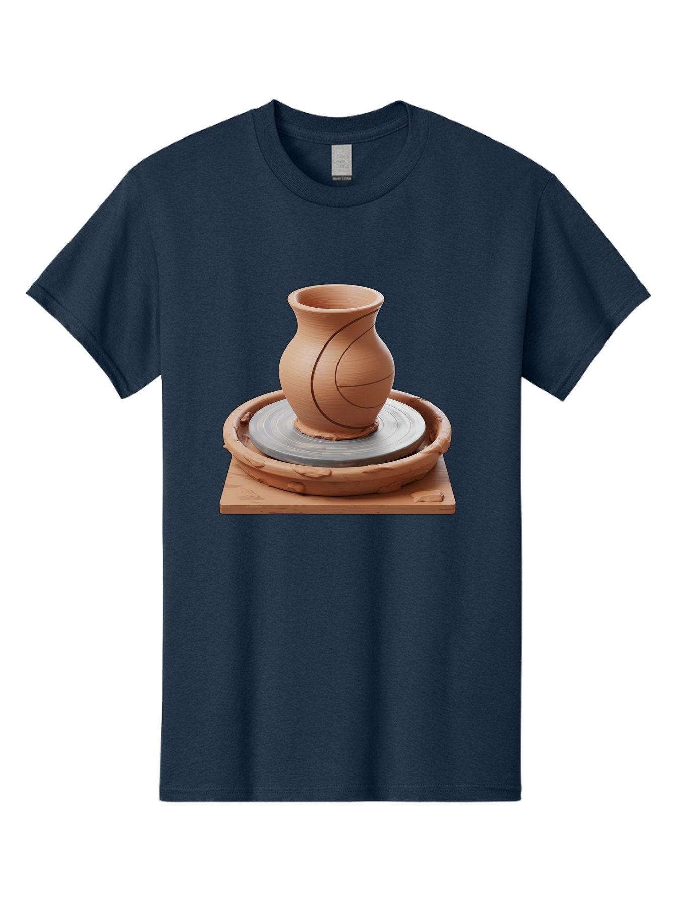 Clay-Pot Men'S Graphic Tee, 100% Cotton, Comfortable Casual Summer Wear, Machine Washable, Clay Vase, Pottery Wheel, Ceramics, Handmade, Artisanal, Craftsmanship, Creative Process, Art Studio, Handmade Pottery, Ceramic Art Baa326 8