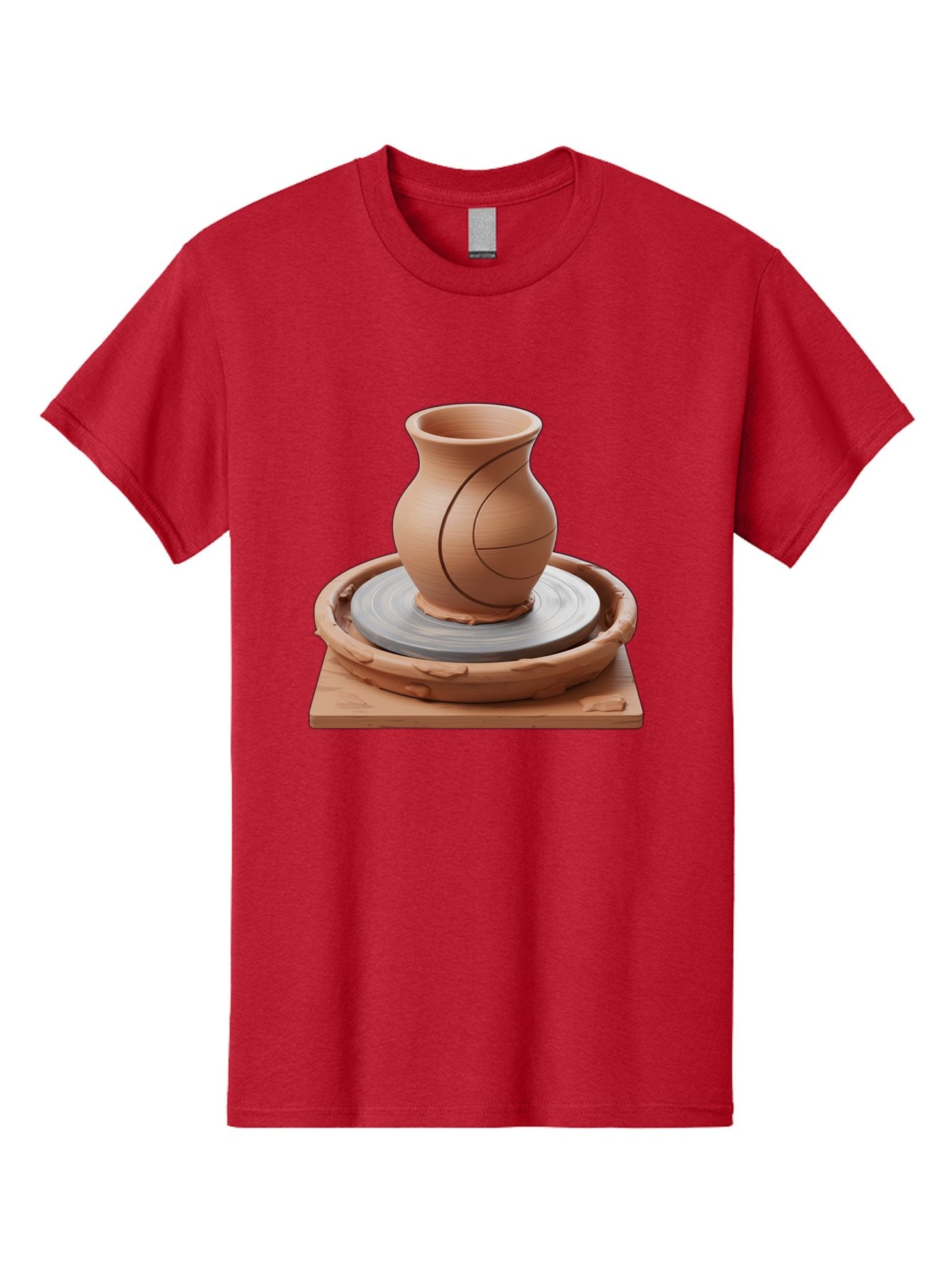 Clay-Pot Men'S Graphic Tee, 100% Cotton, Comfortable Casual Summer Wear, Machine Washable, Clay Vase, Pottery Wheel, Ceramics, Handmade, Artisanal, Craftsmanship, Creative Process, Art Studio, Handmade Pottery, Ceramic Art Baa326