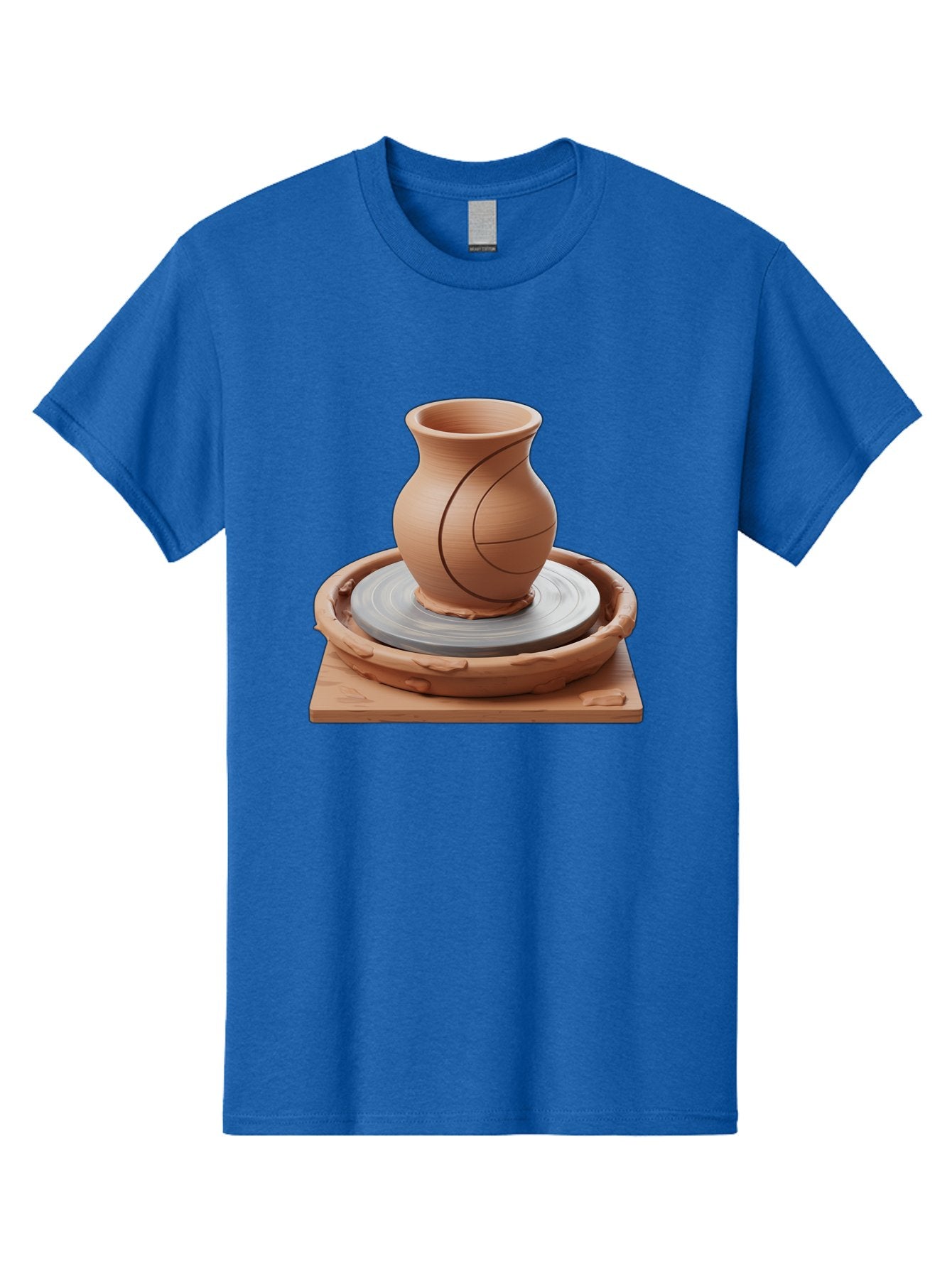 Clay-Pot Men'S Graphic Tee, 100% Cotton, Comfortable Casual Summer Wear, Machine Washable, Clay Vase, Pottery Wheel, Ceramics, Handmade, Artisanal, Craftsmanship, Creative Process, Art Studio, Handmade Pottery, Ceramic Art Baa326 12