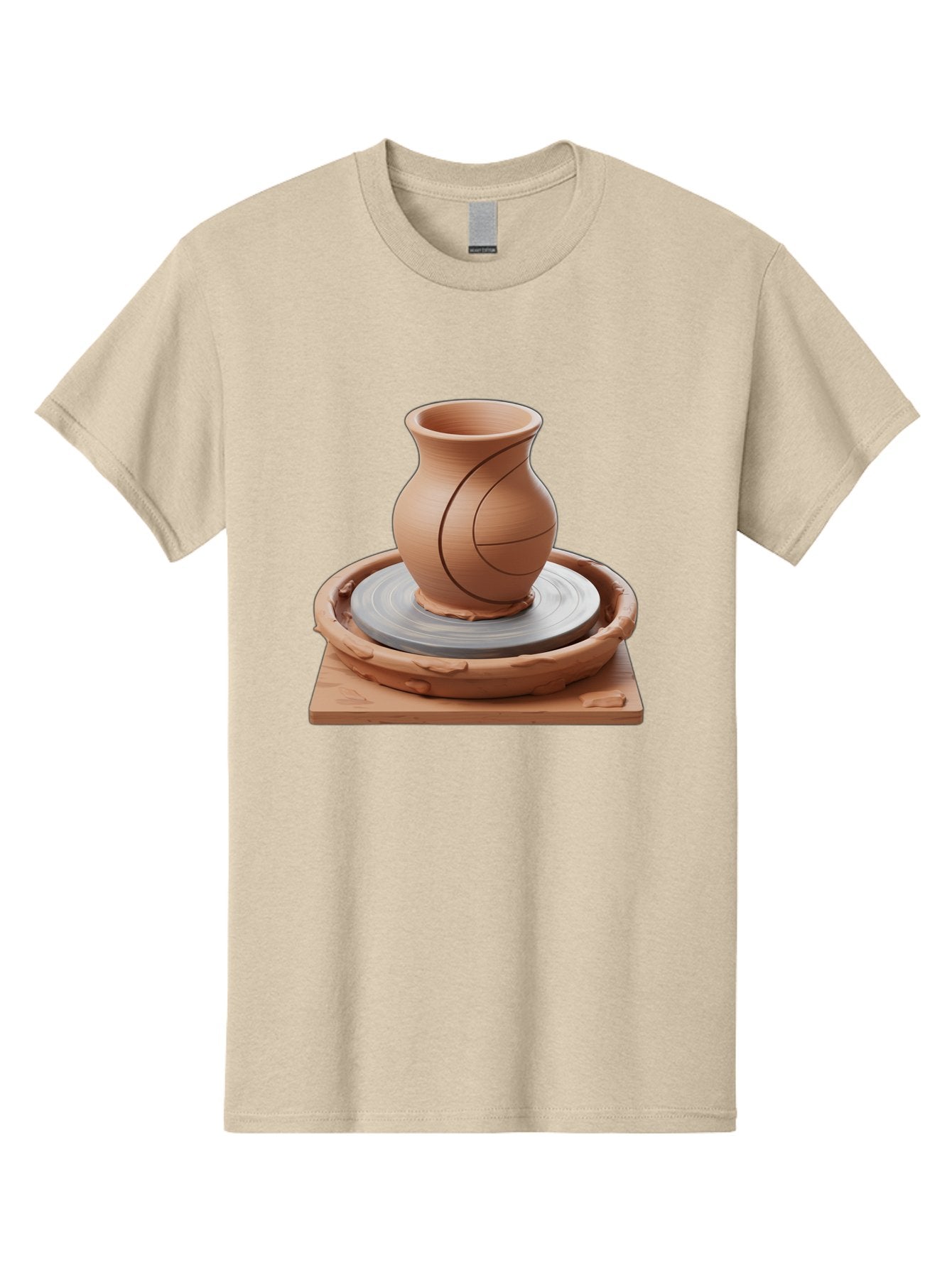 Clay-Pot Men'S Graphic Tee, 100% Cotton, Comfortable Casual Summer Wear, Machine Washable, Clay Vase, Pottery Wheel, Ceramics, Handmade, Artisanal, Craftsmanship, Creative Process, Art Studio, Handmade Pottery, Ceramic Art Baa326 11
