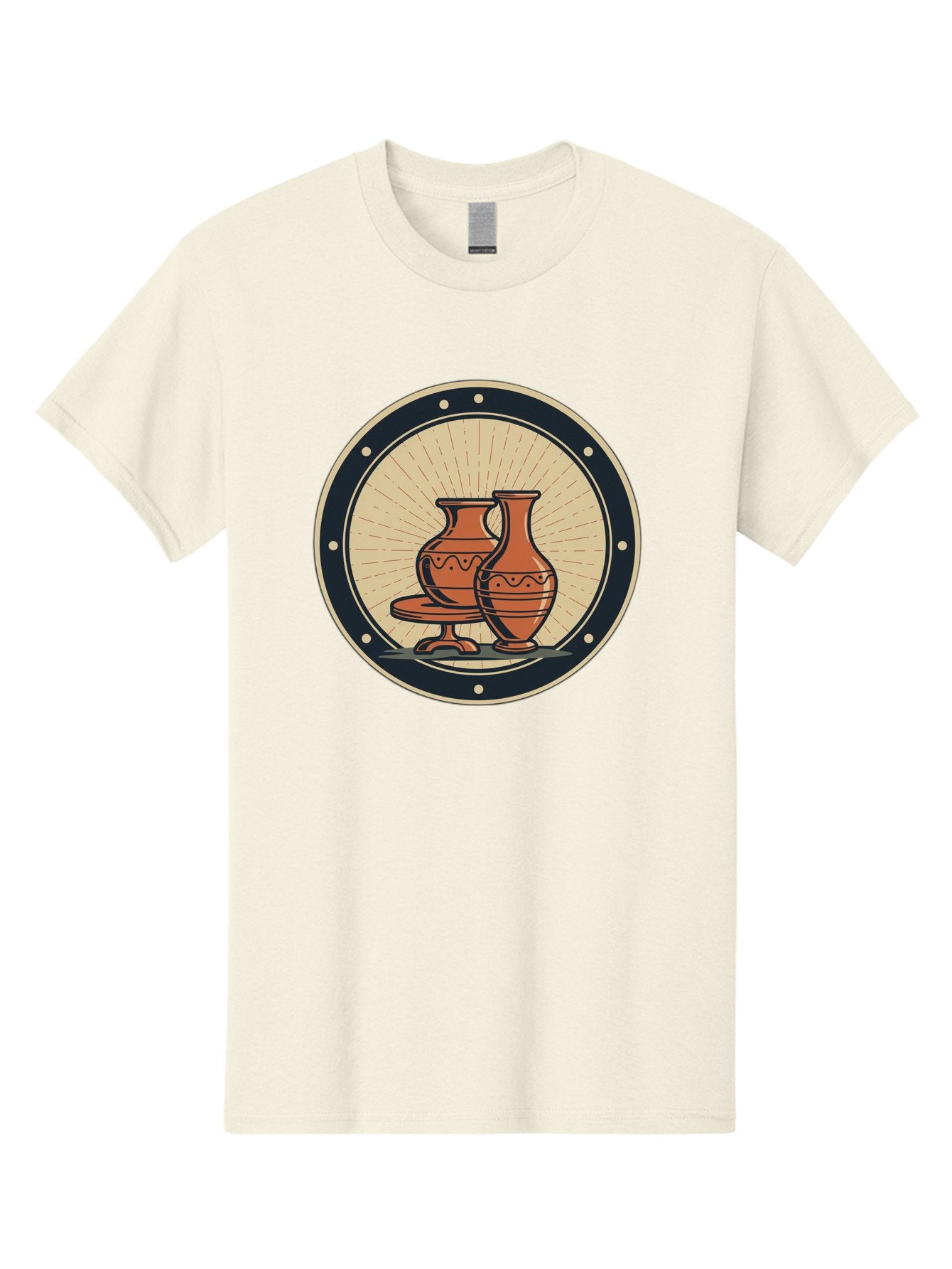 Clay-Pots Men'S Graphic Tee, 100% Cotton, Comfortable Casual Summer Wear, Machine Washable, Clay Pots, Ancient Pottery, Vintage Ceramics, Decorative Vases, Earthy Tones, Traditional Craftsmanship, Cultural Heritage, Artistic Expression, Baa329 8