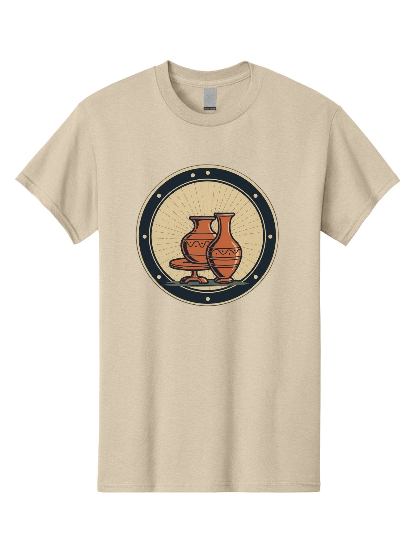 Clay-Pots Men'S Graphic Tee, 100% Cotton, Comfortable Casual Summer Wear, Machine Washable, Clay Pots, Ancient Pottery, Vintage Ceramics, Decorative Vases, Earthy Tones, Traditional Craftsmanship, Cultural Heritage, Artistic Expression, Baa329 11
