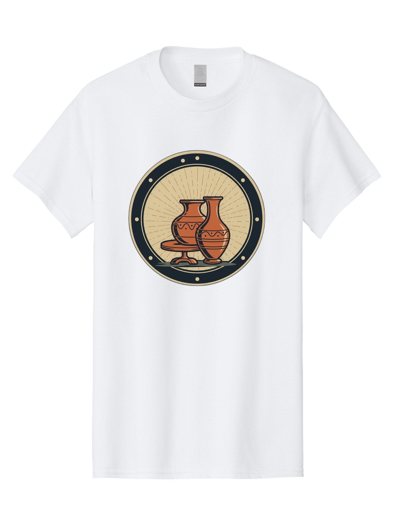 Clay-Pots Men'S Graphic Tee, 100% Cotton, Comfortable Casual Summer Wear, Machine Washable, Clay Pots, Ancient Pottery, Vintage Ceramics, Decorative Vases, Earthy Tones, Traditional Craftsmanship, Cultural Heritage, Artistic Expression, Baa329 10