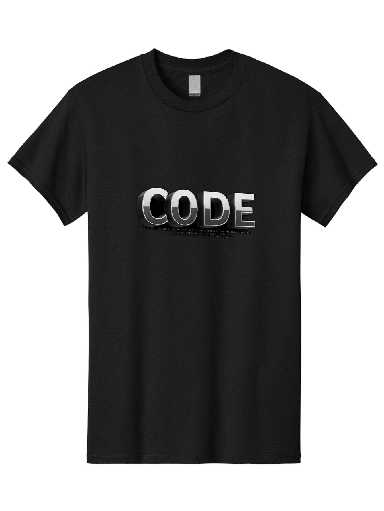 Code Men'S Graphic Tee, 100% Cotton, Comfortable Casual Summer Wear, Machine Washable, Programming Language, Coding, Software Development, Tech Industry, Digital Text, Metallic Letters, Programming Concept, Coding Skills Baa333