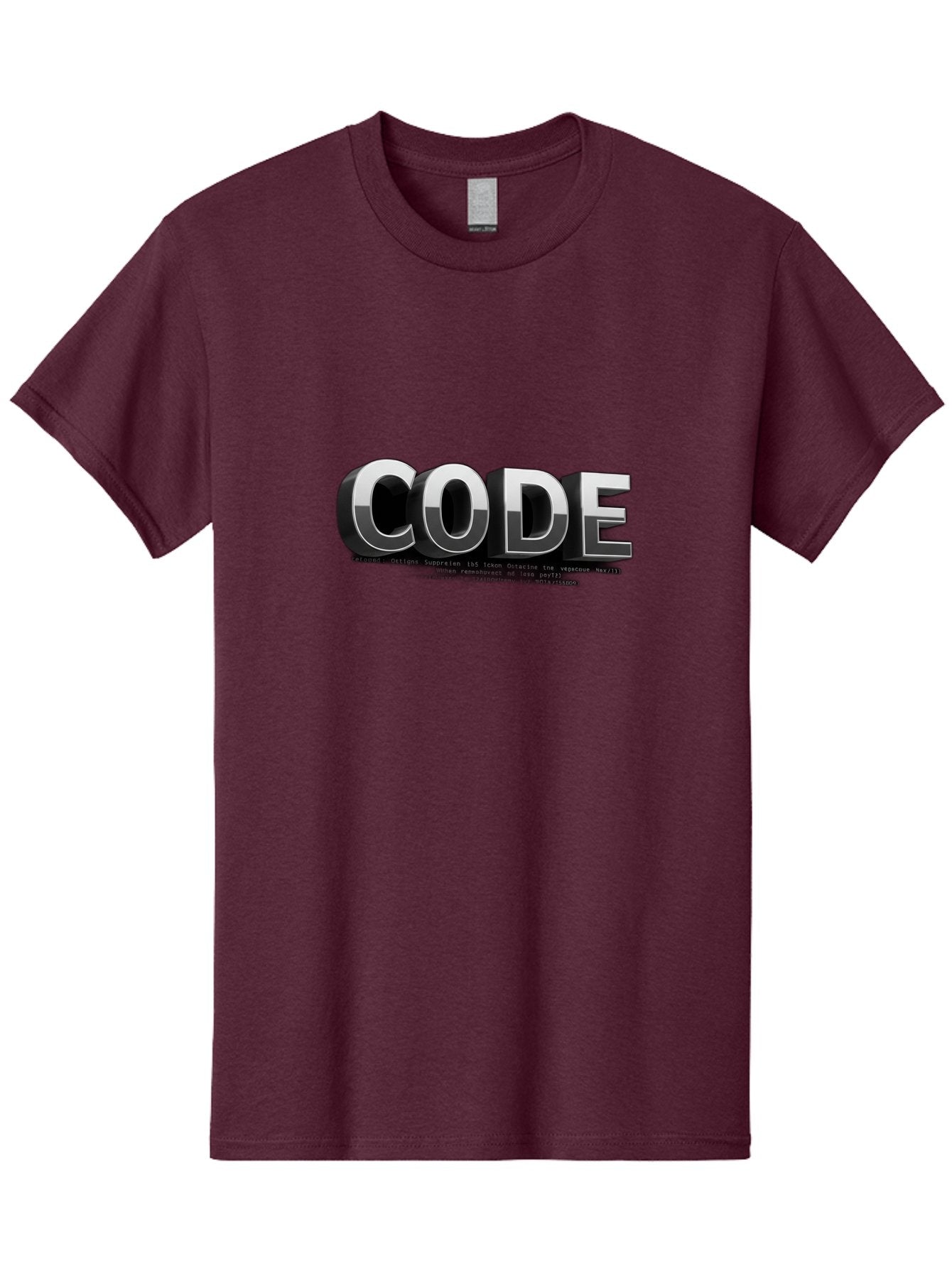 Code Men'S Graphic Tee, 100% Cotton, Comfortable Casual Summer Wear, Machine Washable, Programming Language, Coding, Software Development, Tech Industry, Digital Text, Metallic Letters, Programming Concept, Coding Skills Baa333