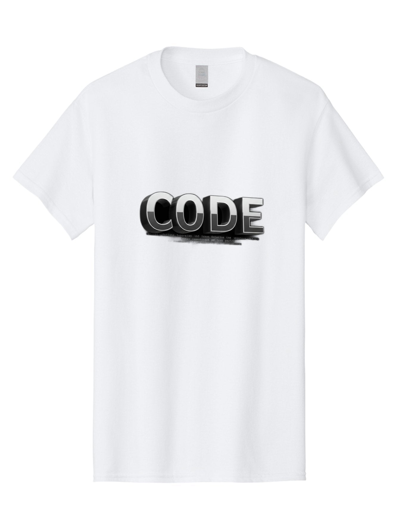 Code Men'S Graphic Tee, 100% Cotton, Comfortable Casual Summer Wear, Machine Washable, Programming Language, Coding, Software Development, Tech Industry, Digital Text, Metallic Letters, Programming Concept, Coding Skills Baa333 7