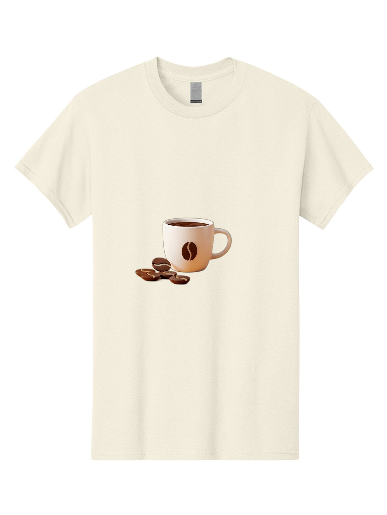 Coffee-Bean-Mug Men'S Graphic Tee, 100% Cotton, Comfortable Casual Summer Wear, Machine Washable, Coffee Mug, Coffee Beans, Dark Brown Coffee, Morning Coffee, Coffee Break, Coffee Time, Coffee Symbol, Coffee Design Baa335 14