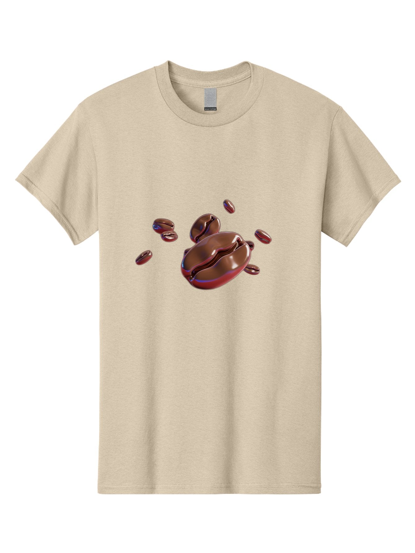 Coffee-Beans-1 Men'S Graphic Tee, 100% Cotton, Comfortable Casual Summer Wear, Machine Washable, Roasted Coffee Beans, Dark Brown, Shiny, Scattered, Coffee Break, Morning Pick-Me-Up, Caffeinated, Energy Boost Baa336 10