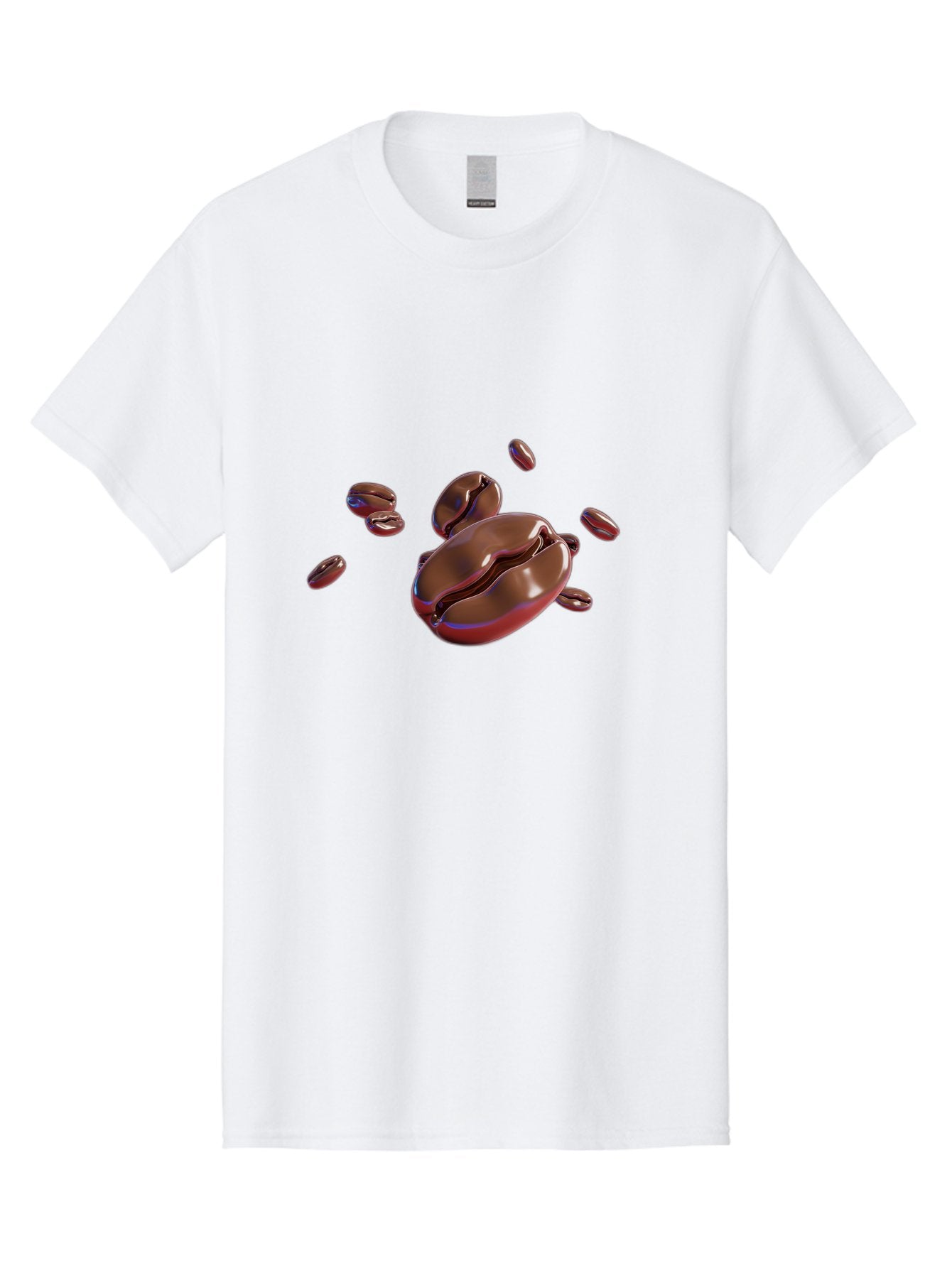 Coffee-Beans-1 Men'S Graphic Tee, 100% Cotton, Comfortable Casual Summer Wear, Machine Washable, Roasted Coffee Beans, Dark Brown, Shiny, Scattered, Coffee Break, Morning Pick-Me-Up, Caffeinated, Energy Boost Baa336 9