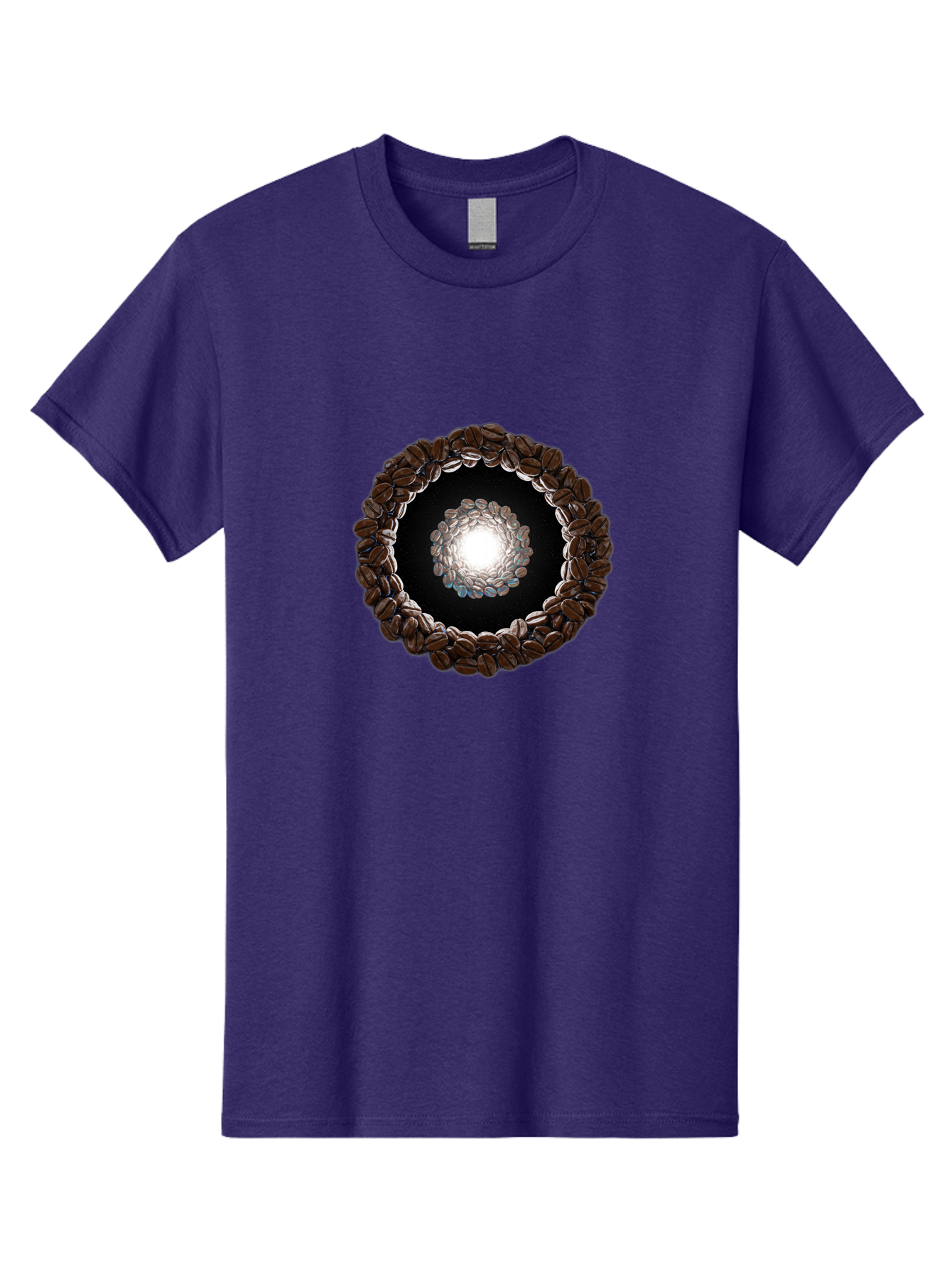 Coffee-Beans-Circle Men'S Graphic Tee, 100% Cotton, Comfortable Casual Summer Wear, Machine Washable, Circle Of Coffee Beans, Coffee Bean Wreath, Gourmet Coffee, Coffee Lover, Coffee Culture, Coffee Art, Bean Arrangement, Symmetrical Design, Baa337 15