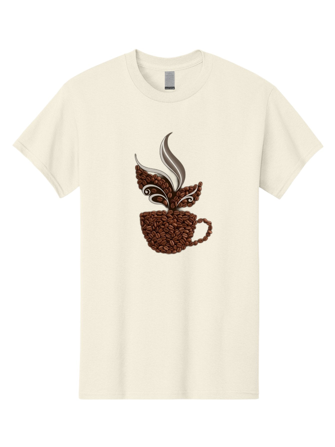 Coffee-Beans-Cup Men'S Graphic Tee, 100% Cotton, Comfortable Casual Summer Wear, Machine Washable, Coffee Beans, Coffee Cup, Brewing Coffee, Warm Beverage, Morning Pick-Me-Up, Coffee Break, Coffee Lover, Coffee Art, Steaming Hot Baa338 11