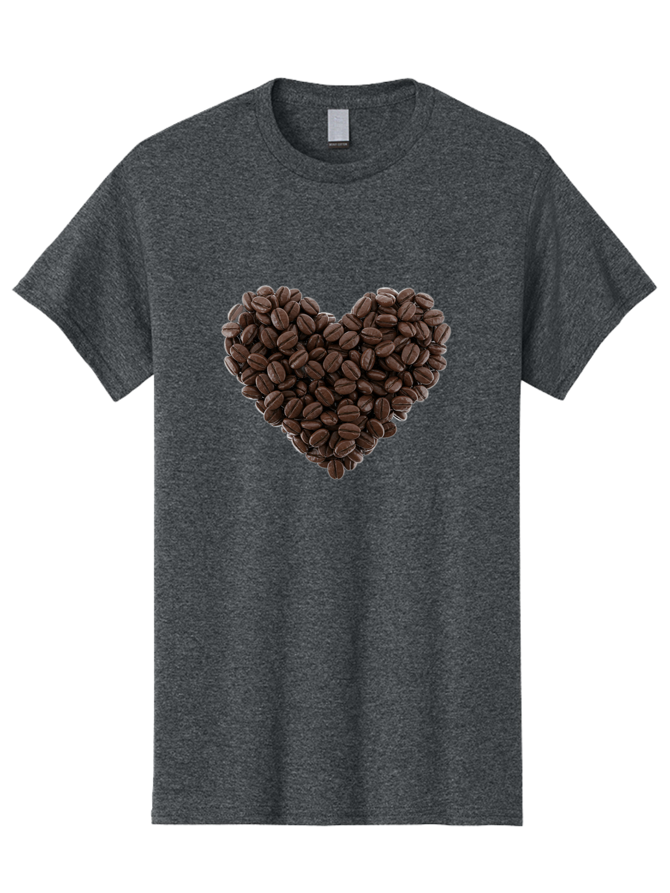 Coffee-Beans-Heart Men'S Graphic Tee, 100% Cotton, Comfortable Casual Summer Wear, Machine Washable, Coffee Beans, Heart Shape, Roasted Coffee, Coffee Lovers, Coffee Obsession, Rich Aroma, Dark Brown Color, Creative Design, Unique Art Baa339 29