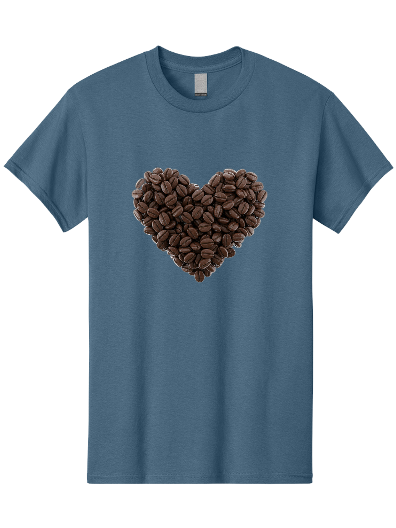 Coffee-Beans-Heart Men'S Graphic Tee, 100% Cotton, Comfortable Casual Summer Wear, Machine Washable, Coffee Beans, Heart Shape, Roasted Coffee, Coffee Lovers, Coffee Obsession, Rich Aroma, Dark Brown Color, Creative Design, Unique Art Baa339 19