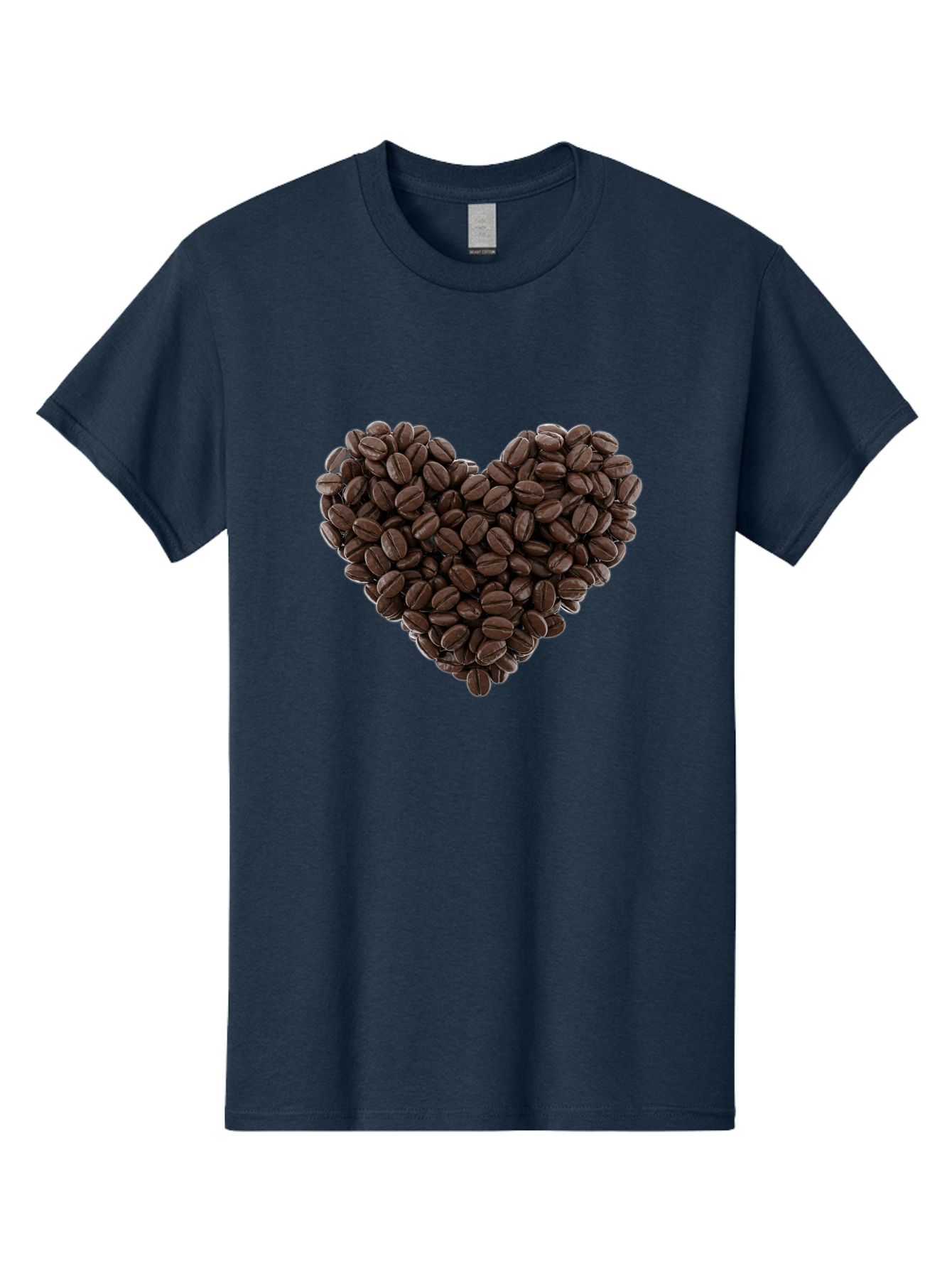 Coffee-Beans-Heart Men'S Graphic Tee, 100% Cotton, Comfortable Casual Summer Wear, Machine Washable, Coffee Beans, Heart Shape, Roasted Coffee, Coffee Lovers, Coffee Obsession, Rich Aroma, Dark Brown Color, Creative Design, Unique Art Baa339 23