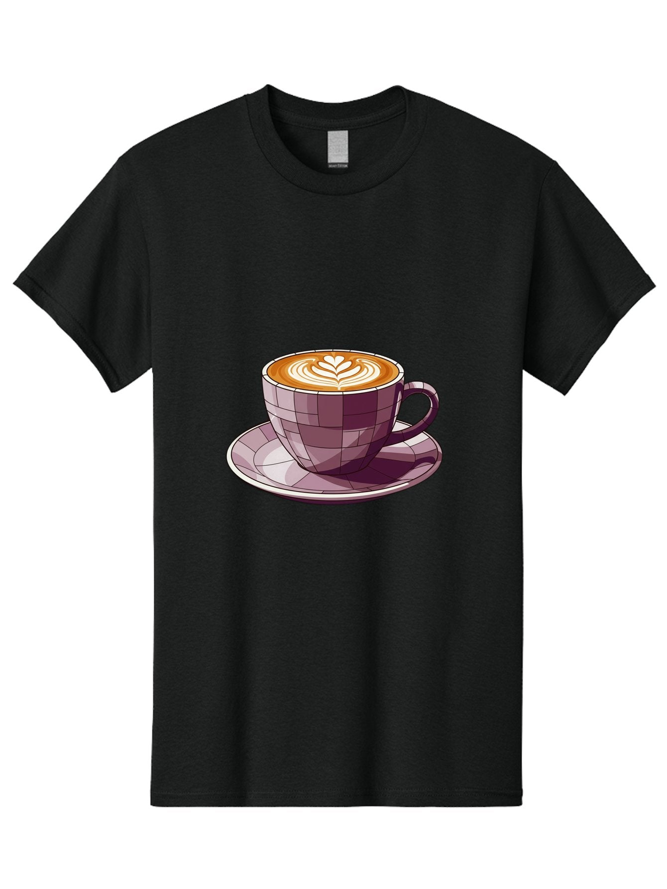 Coffee-Cup-10 Men'S Graphic Tee, 100% Cotton, Comfortable Casual Summer Wear, Machine Washable, Coffee Cup, Cappuccino, Latte Art, Heart Design, Coffee Break, Morning Coffee, Coffee Lover, Coffee Culture, Beverage, Drink Baa344