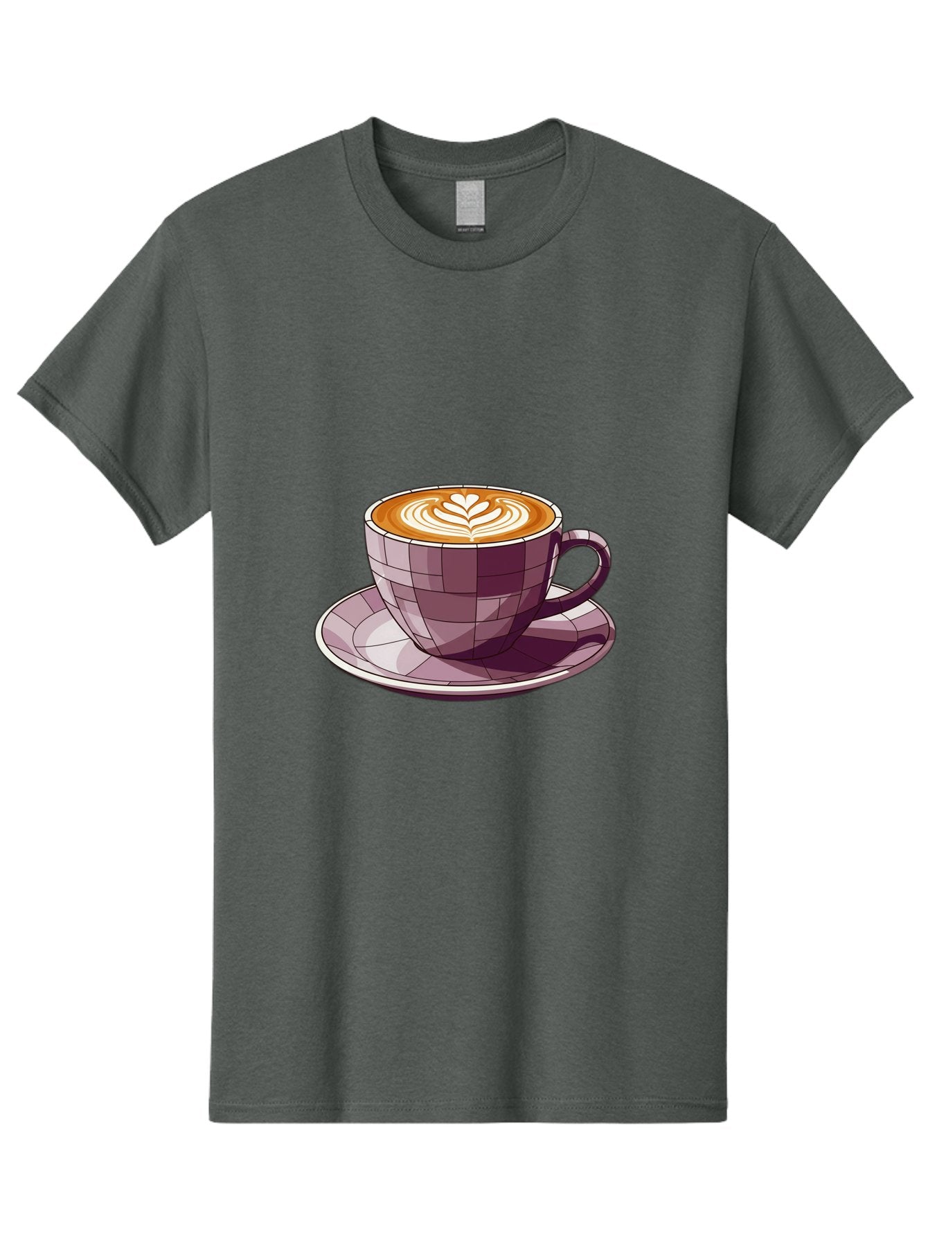 Coffee-Cup-10 Men'S Graphic Tee, 100% Cotton, Comfortable Casual Summer Wear, Machine Washable, Coffee Cup, Cappuccino, Latte Art, Heart Design, Coffee Break, Morning Coffee, Coffee Lover, Coffee Culture, Beverage, Drink Baa344 6