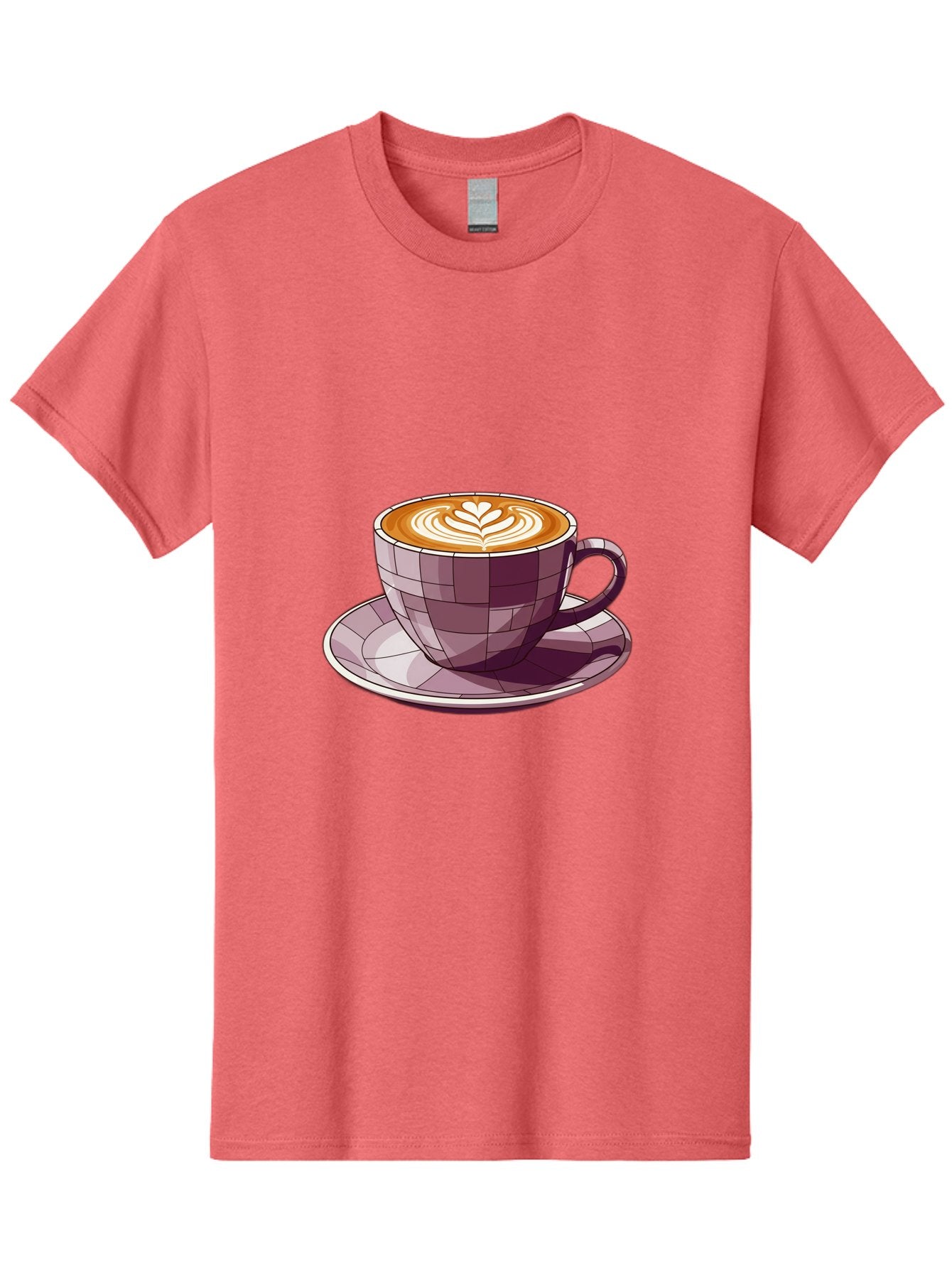 Coffee-Cup-10 Men'S Graphic Tee, 100% Cotton, Comfortable Casual Summer Wear, Machine Washable, Coffee Cup, Cappuccino, Latte Art, Heart Design, Coffee Break, Morning Coffee, Coffee Lover, Coffee Culture, Beverage, Drink Baa344 4