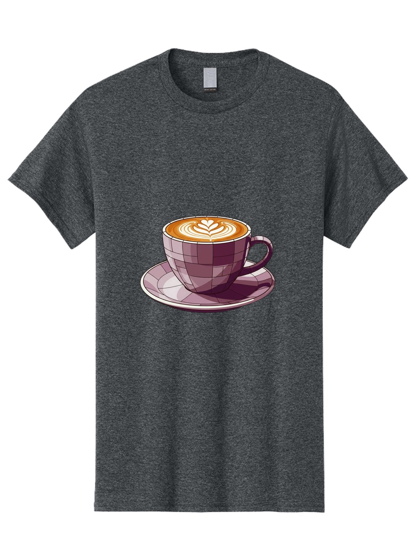 Coffee-Cup-10 Men'S Graphic Tee, 100% Cotton, Comfortable Casual Summer Wear, Machine Washable, Coffee Cup, Cappuccino, Latte Art, Heart Design, Coffee Break, Morning Coffee, Coffee Lover, Coffee Culture, Beverage, Drink Baa344 7