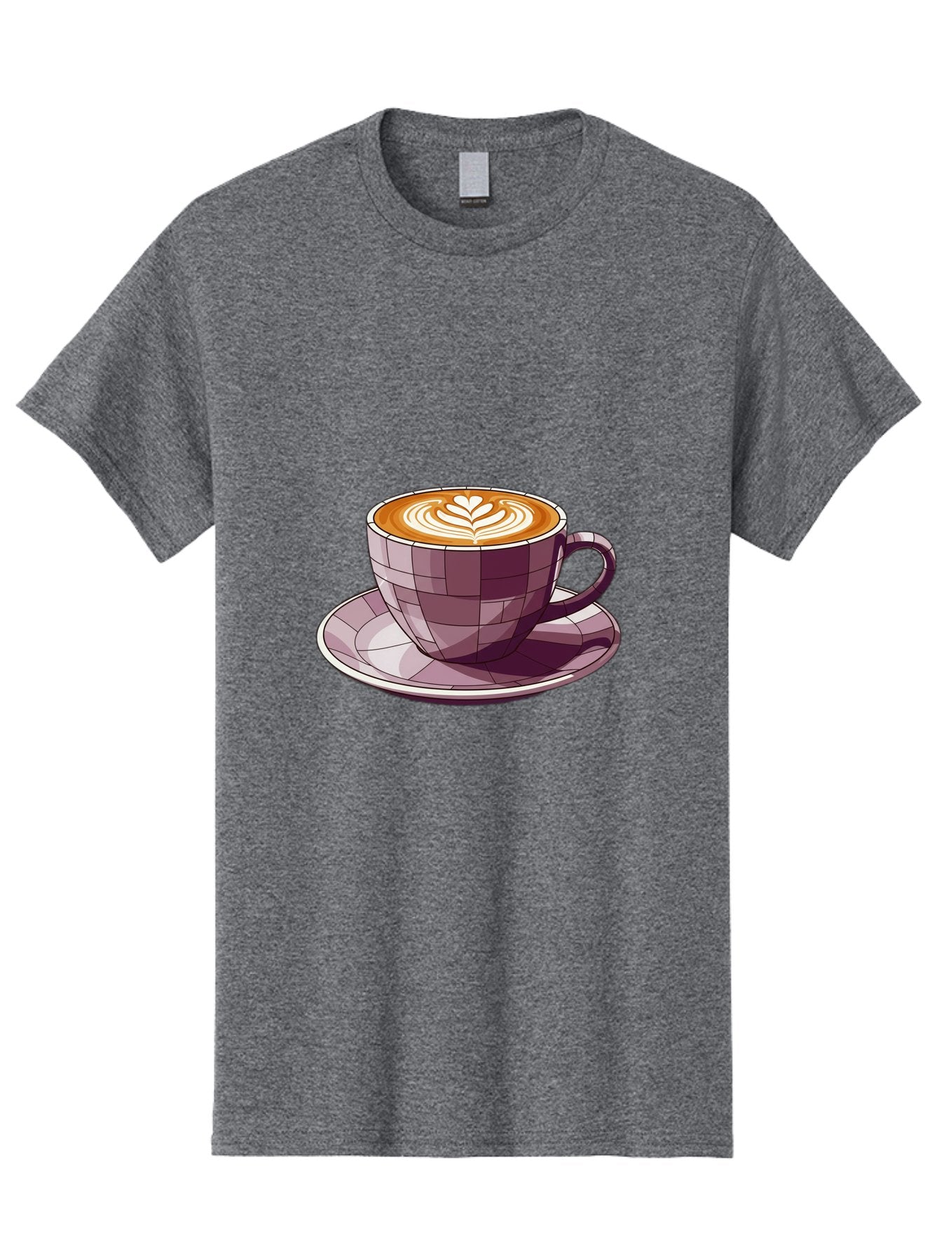 Coffee-Cup-10 Men'S Graphic Tee, 100% Cotton, Comfortable Casual Summer Wear, Machine Washable, Coffee Cup, Cappuccino, Latte Art, Heart Design, Coffee Break, Morning Coffee, Coffee Lover, Coffee Culture, Beverage, Drink Baa344 10