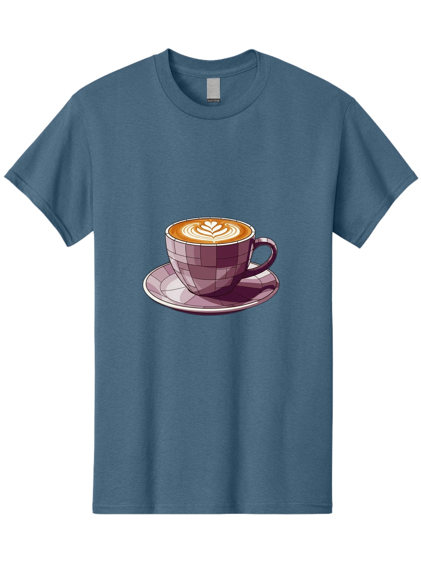 Coffee-Cup-10 Men'S Graphic Tee, 100% Cotton, Comfortable Casual Summer Wear, Machine Washable, Coffee Cup, Cappuccino, Latte Art, Heart Design, Coffee Break, Morning Coffee, Coffee Lover, Coffee Culture, Beverage, Drink Baa344 5