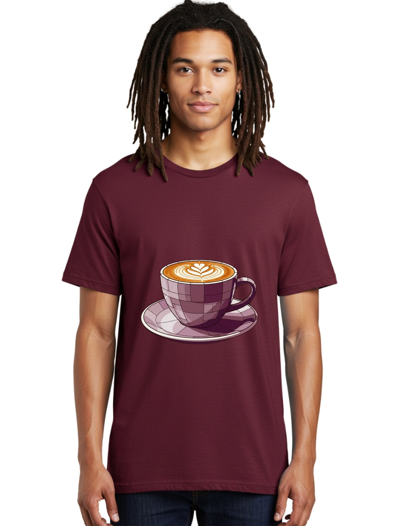 Coffee-Cup-10 Men'S Graphic Tee, 100% Cotton, Comfortable Casual Summer Wear, Machine Washable, Coffee Cup, Cappuccino, Latte Art, Heart Design, Coffee Break, Morning Coffee, Coffee Lover, Coffee Culture, Beverage, Drink Baa344 27