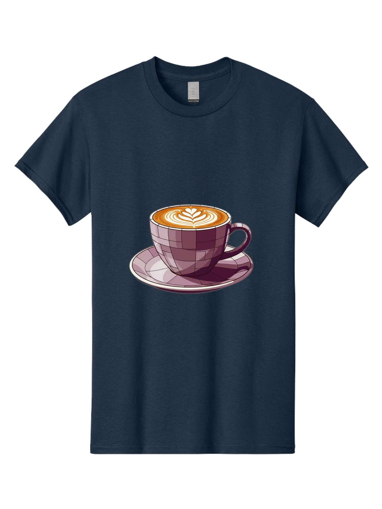Coffee-Cup-10 Men'S Graphic Tee, 100% Cotton, Comfortable Casual Summer Wear, Machine Washable, Coffee Cup, Cappuccino, Latte Art, Heart Design, Coffee Break, Morning Coffee, Coffee Lover, Coffee Culture, Beverage, Drink Baa344
