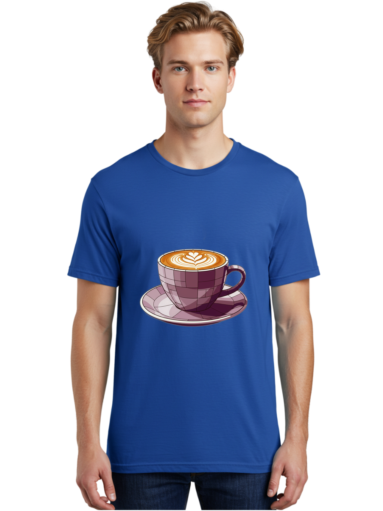 Coffee-Cup-10 Men'S Graphic Tee, 100% Cotton, Comfortable Casual Summer Wear, Machine Washable, Coffee Cup, Cappuccino, Latte Art, Heart Design, Coffee Break, Morning Coffee, Coffee Lover, Coffee Culture, Beverage, Drink Baa344 10