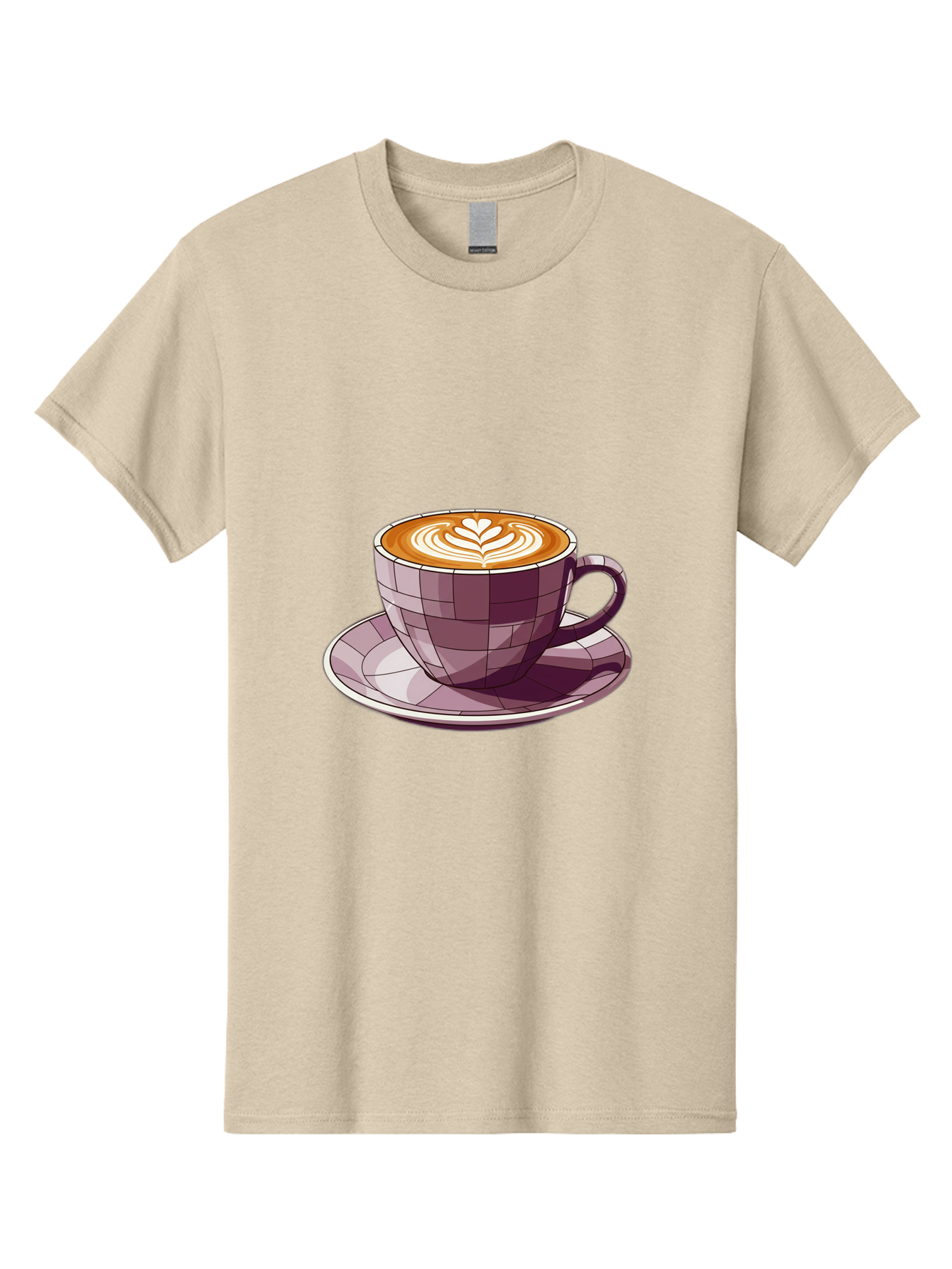 Coffee-Cup-10 Men'S Graphic Tee, 100% Cotton, Comfortable Casual Summer Wear, Machine Washable, Coffee Cup, Cappuccino, Latte Art, Heart Design, Coffee Break, Morning Coffee, Coffee Lover, Coffee Culture, Beverage, Drink Baa344 3