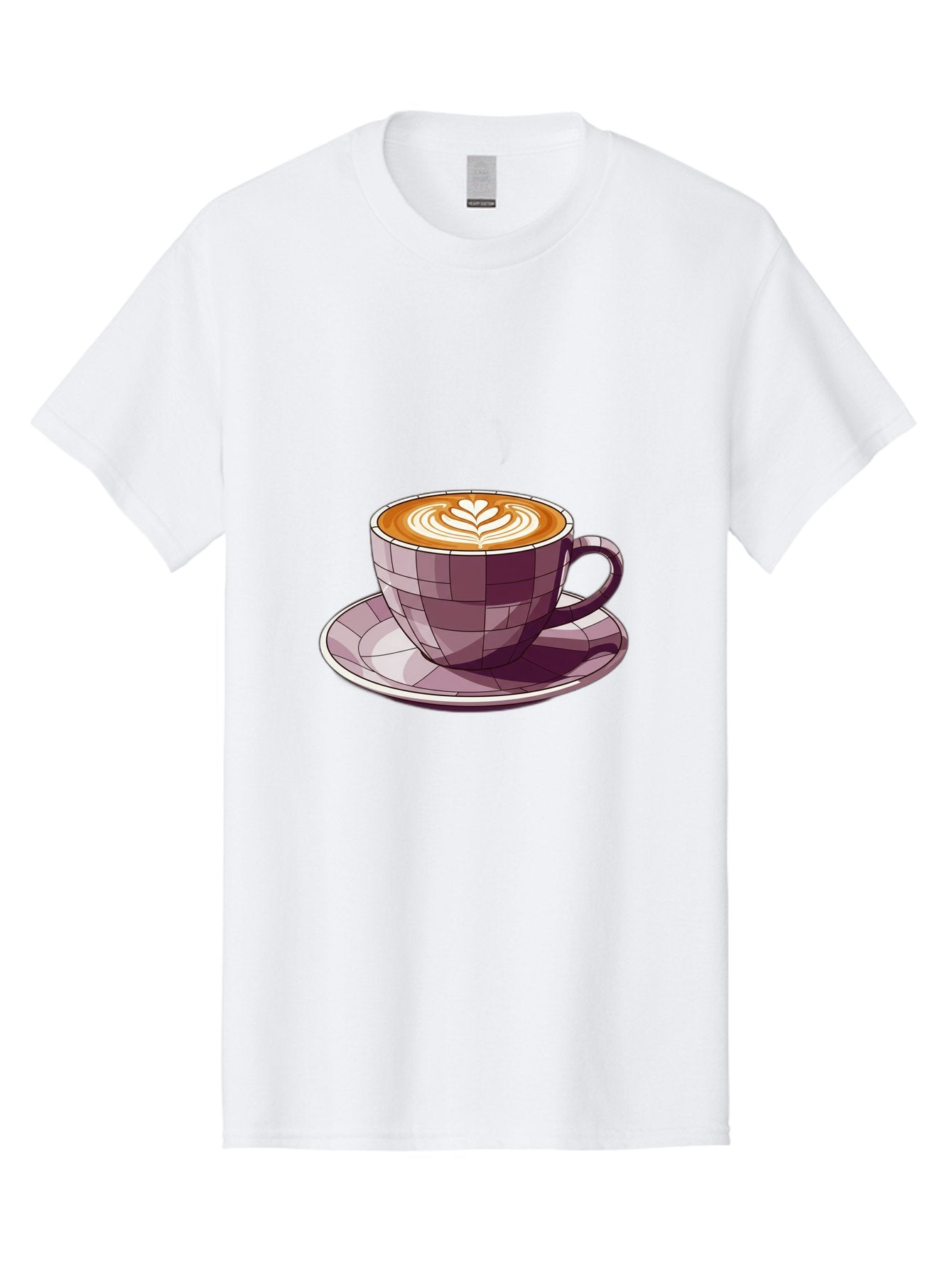 Coffee-Cup-10 Men'S Graphic Tee, 100% Cotton, Comfortable Casual Summer Wear, Machine Washable, Coffee Cup, Cappuccino, Latte Art, Heart Design, Coffee Break, Morning Coffee, Coffee Lover, Coffee Culture, Beverage, Drink Baa344