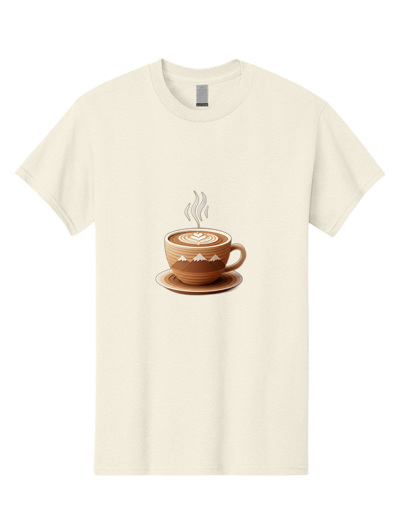 Coffee-Cup-11 Men'S Graphic Tee, 100% Cotton, Comfortable Casual Summer Wear, Machine Washable, Steaming Coffee Cup, Latte Art, Heart Design, Wooden Cup, White Mountains, Morning Coffee, Coffee Break, Espresso, Coffee Lover Baa345 9