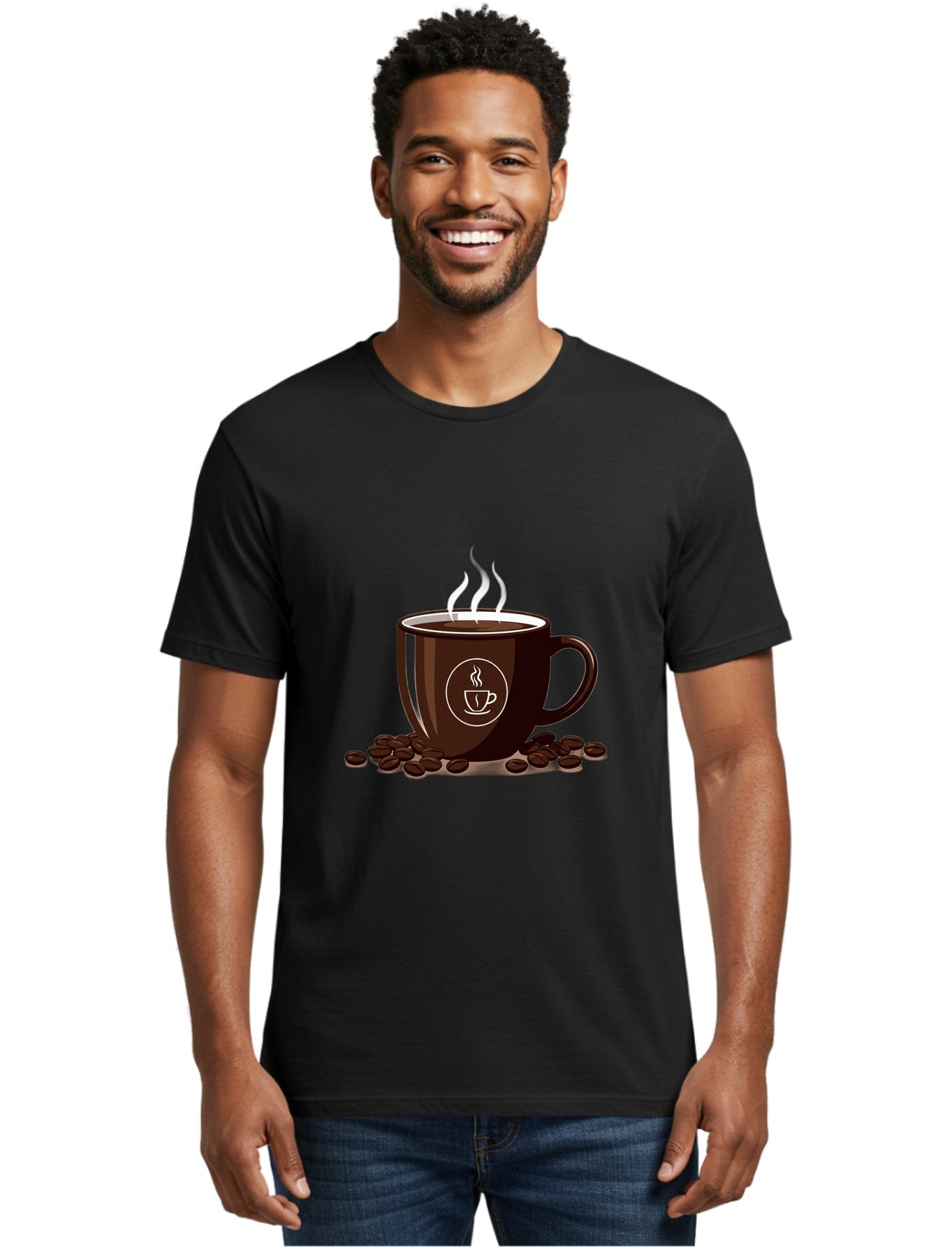 Coffee-Cup-13 Men'S Graphic Tee, 100% Cotton, Comfortable Casual Summer Wear, Machine Washable, Coffee Cup, Hot Beverage, Steaming Coffee, Coffee Beans, Coffee Logo, Coffee Break, Morning Coffee, Coffee Time, Coffee Illustration Baa347 23
