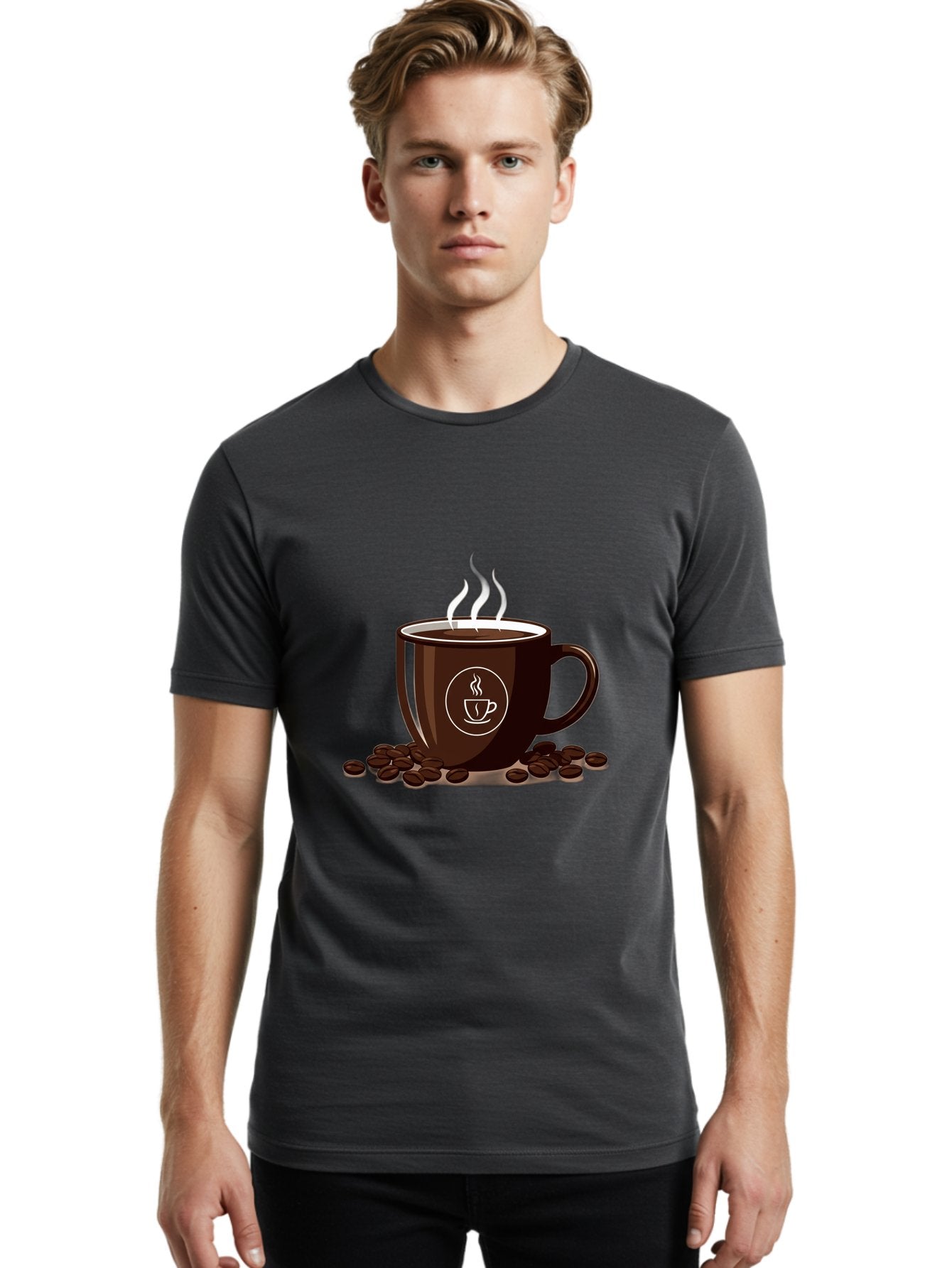 Coffee-Cup-13 Men'S Graphic Tee, 100% Cotton, Comfortable Casual Summer Wear, Machine Washable, Coffee Cup, Hot Beverage, Steaming Coffee, Coffee Beans, Coffee Logo, Coffee Break, Morning Coffee, Coffee Time, Coffee Illustration Baa347 28