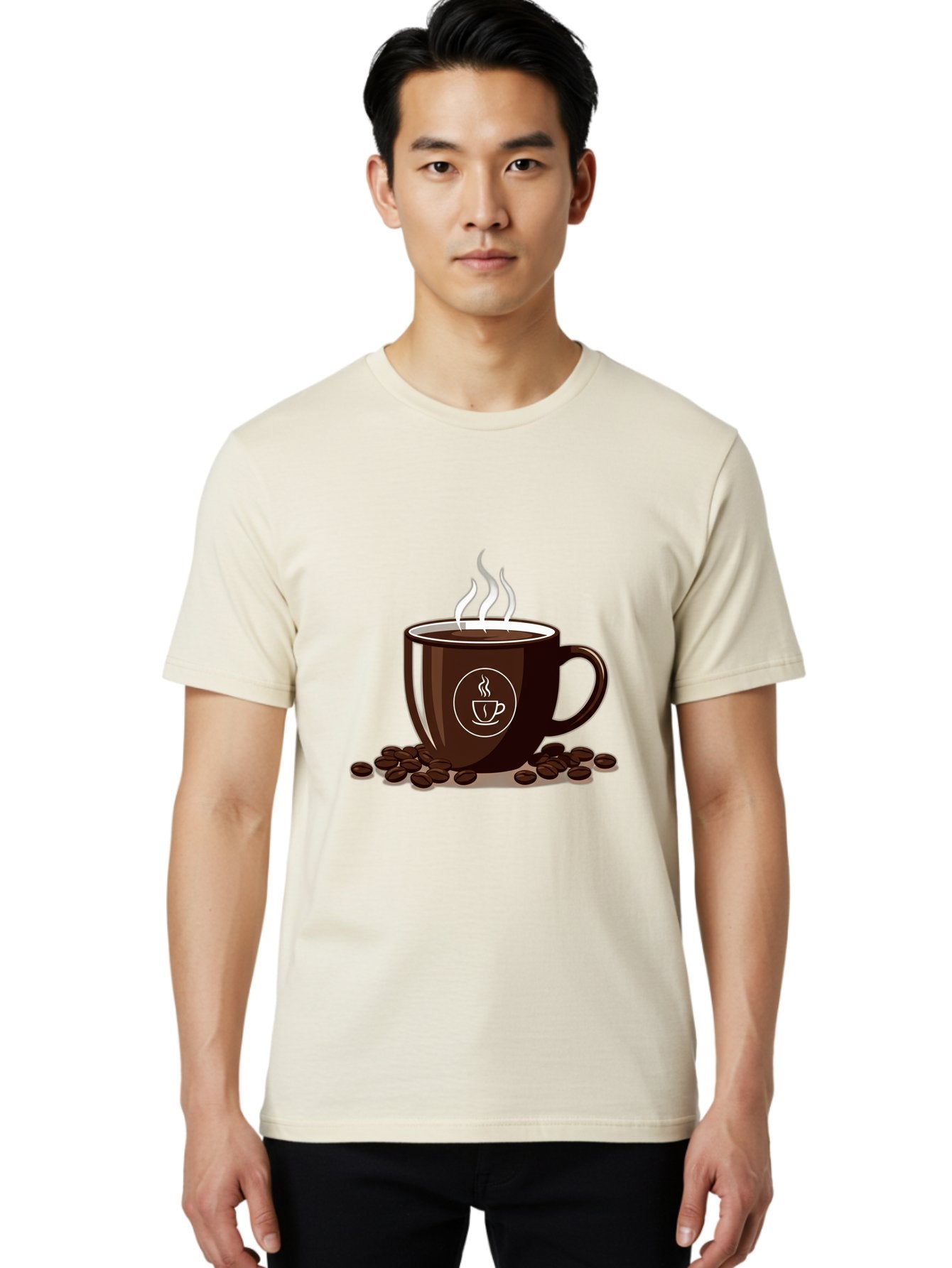 Coffee-Cup-13 Men'S Graphic Tee, 100% Cotton, Comfortable Casual Summer Wear, Machine Washable, Coffee Cup, Hot Beverage, Steaming Coffee, Coffee Beans, Coffee Logo, Coffee Break, Morning Coffee, Coffee Time, Coffee Illustration Baa347 29