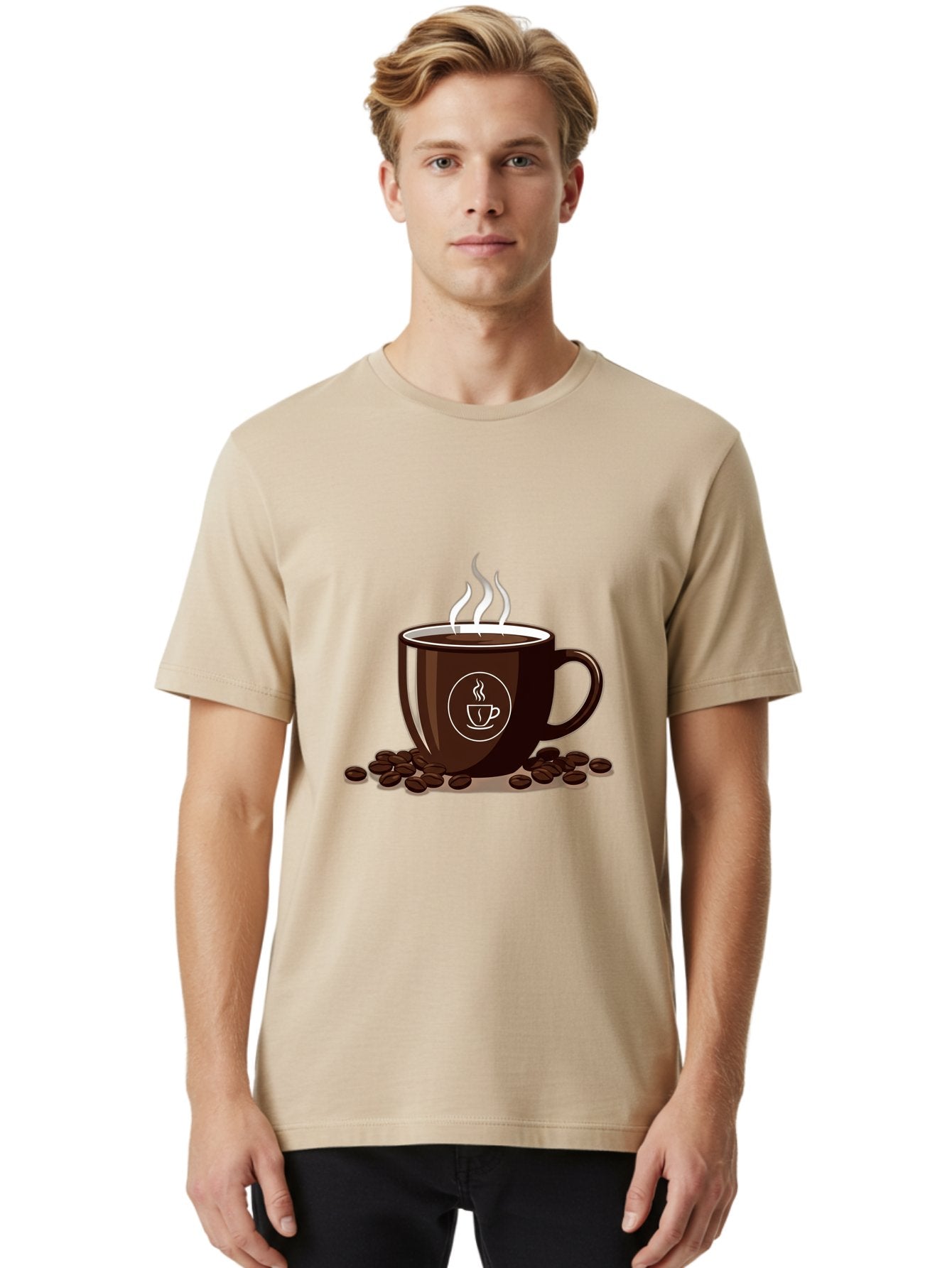 Coffee-Cup-13 Men'S Graphic Tee, 100% Cotton, Comfortable Casual Summer Wear, Machine Washable, Coffee Cup, Hot Beverage, Steaming Coffee, Coffee Beans, Coffee Logo, Coffee Break, Morning Coffee, Coffee Time, Coffee Illustration Baa347 17